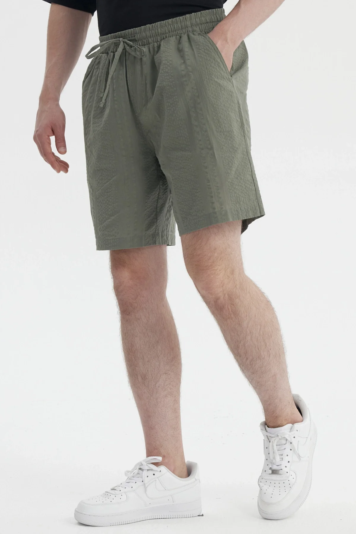 Bermuda Hombre Calce Recto Verde Militar - Image 2