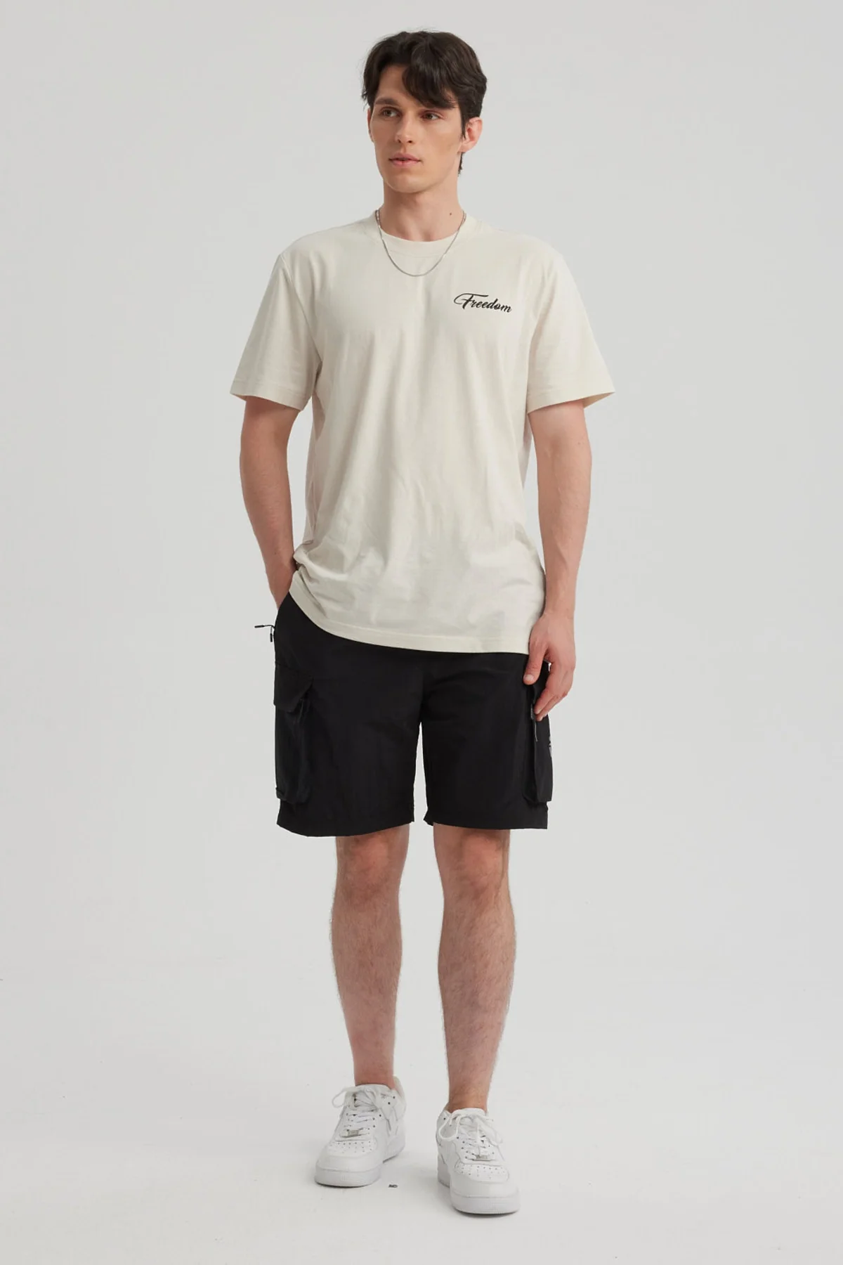 Bermuda Hombre Cargo Nylon Negro - Image 4