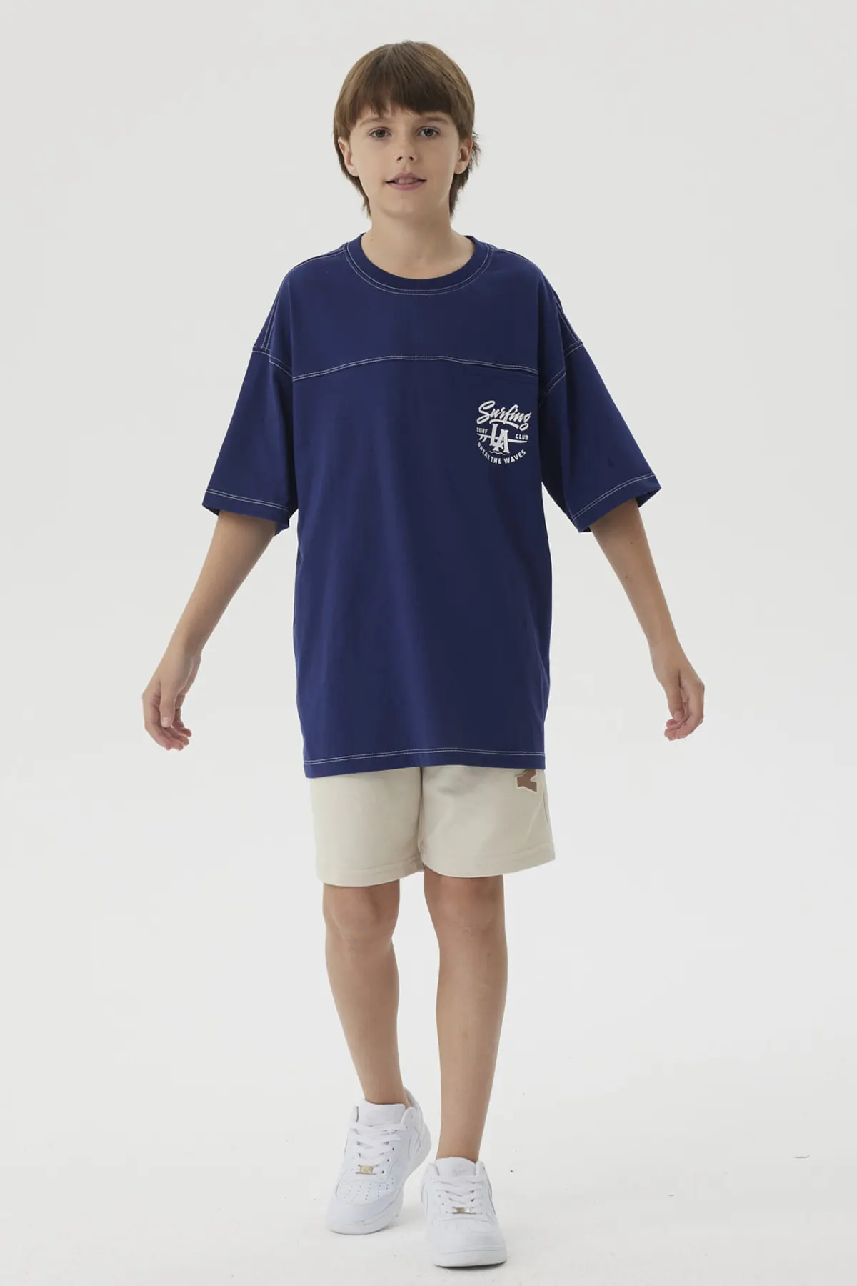 Bermuda Niño Print 3D Beige - Image 4