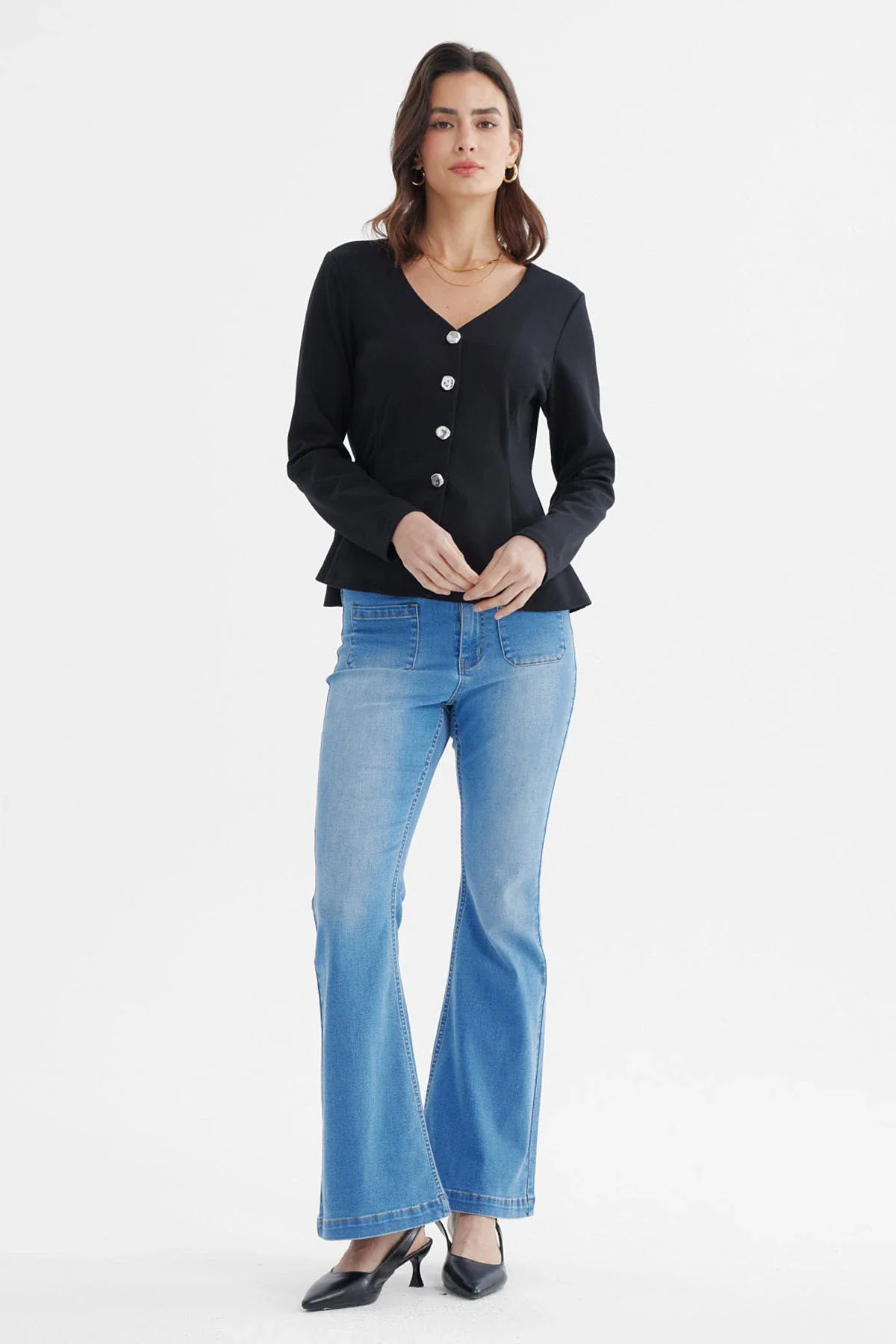 Blazer Mujer Ajustado Negro - Image 4