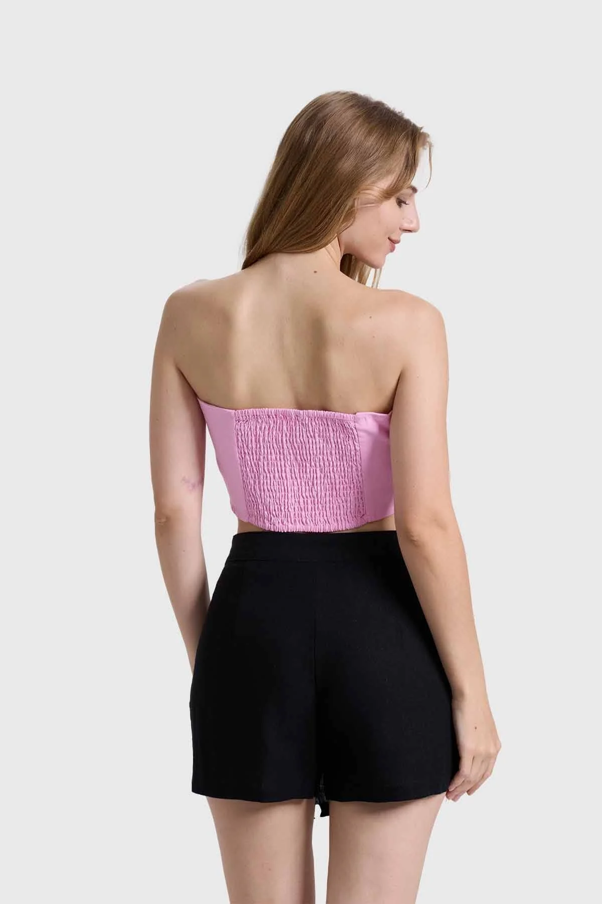 Blazer Mujer Strapless Rosado - Image 3