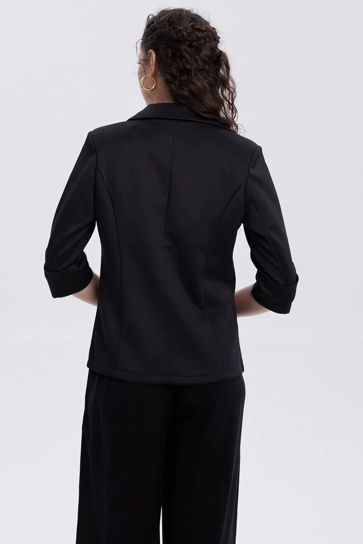 Blazer Mujer Tope Ruedo Negro - Image 3