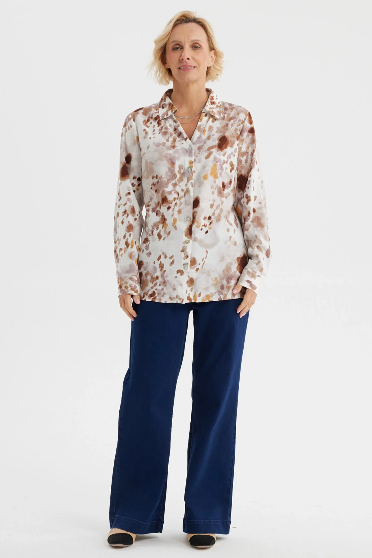 Blusa Mujer Abotonada Café Claro - Image 4