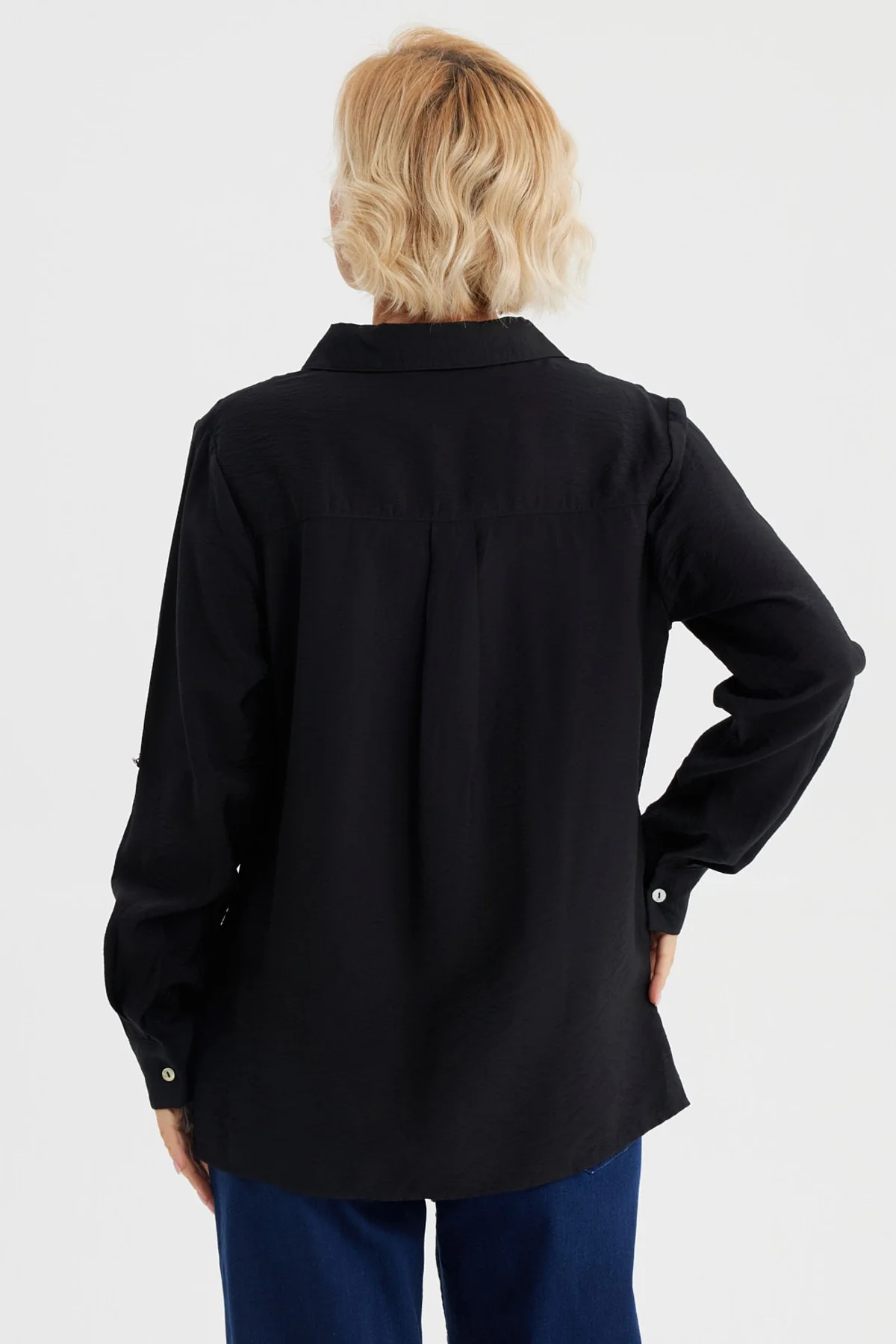 Blusa Mujer Abotonada Negro - Image 3