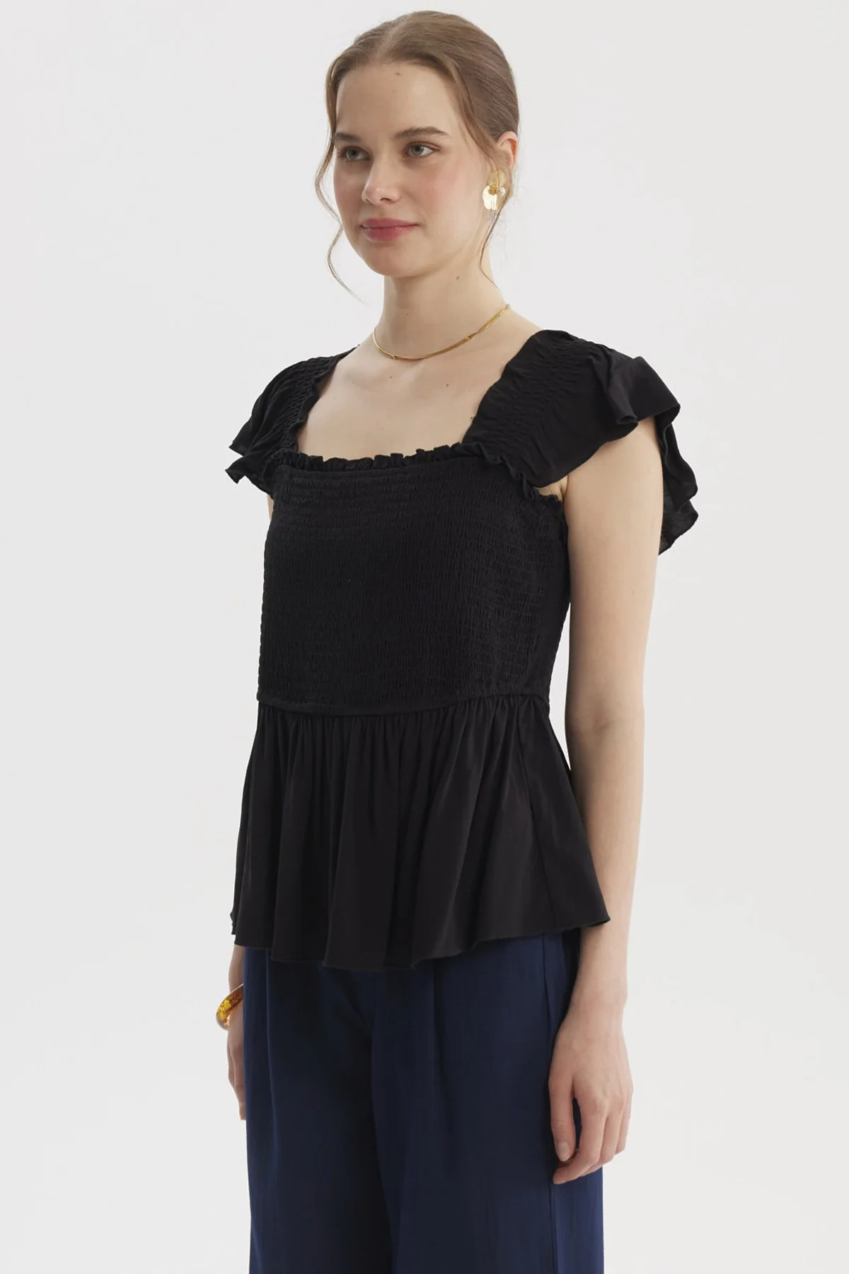 Blusa Mujer Ajustada Negro - Image 2