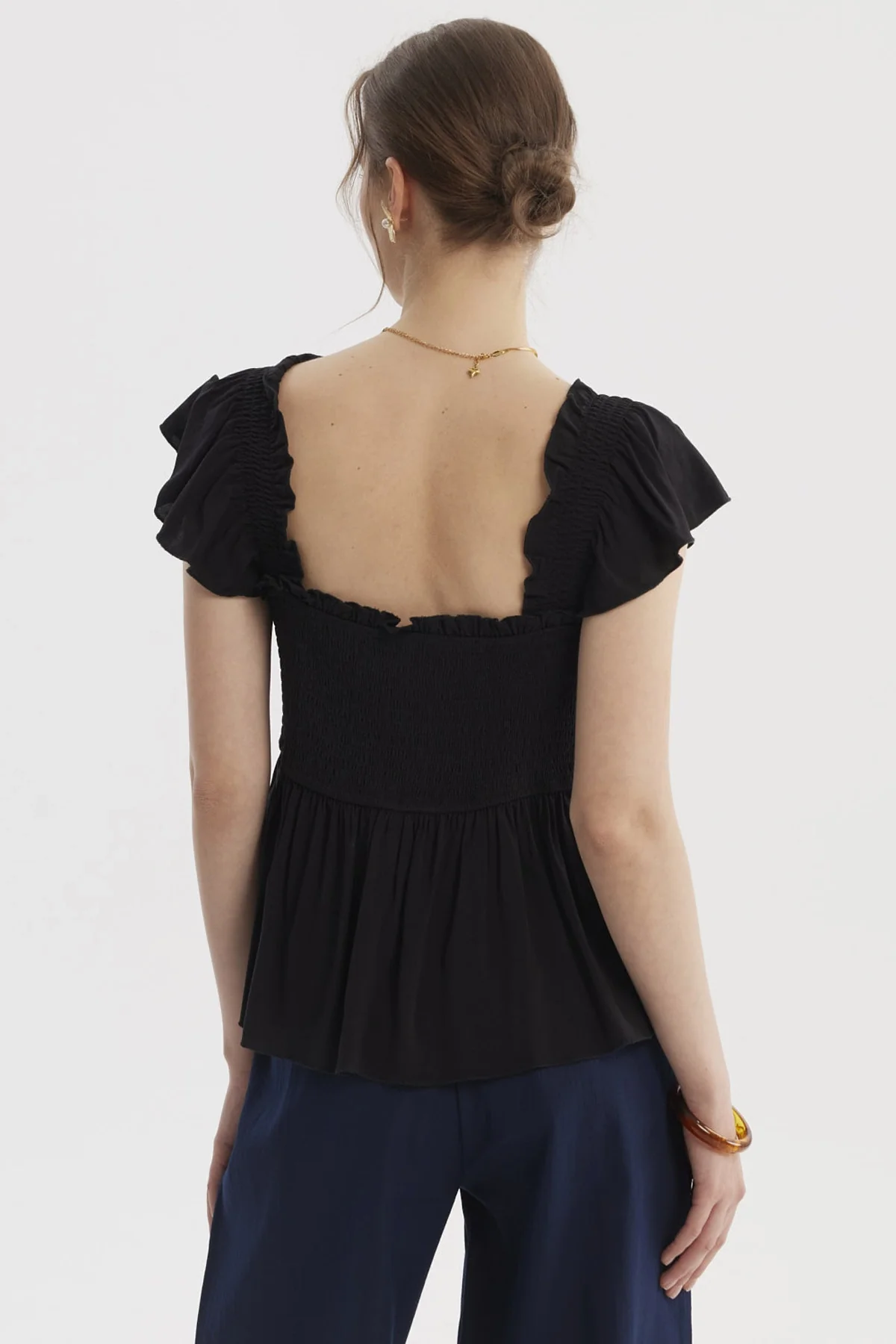 Blusa Mujer Ajustada Negro - Image 3