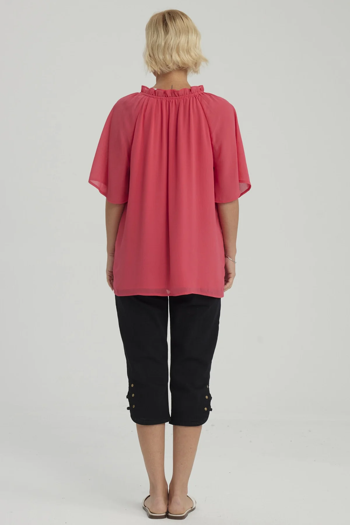 Blusa Mujer Con Cordón Fucsia - Image 3