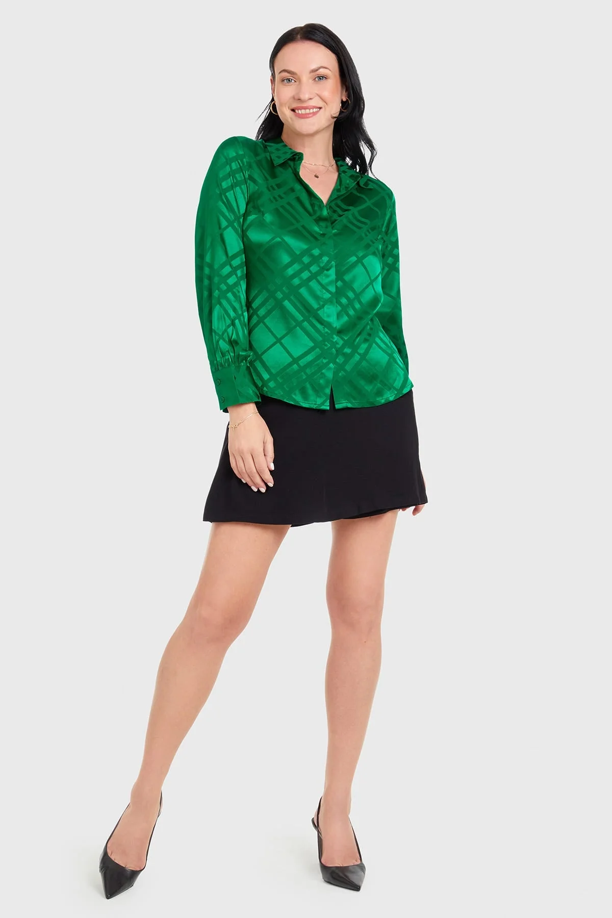 Blusa Mujer Con Textura Verde - Image 3