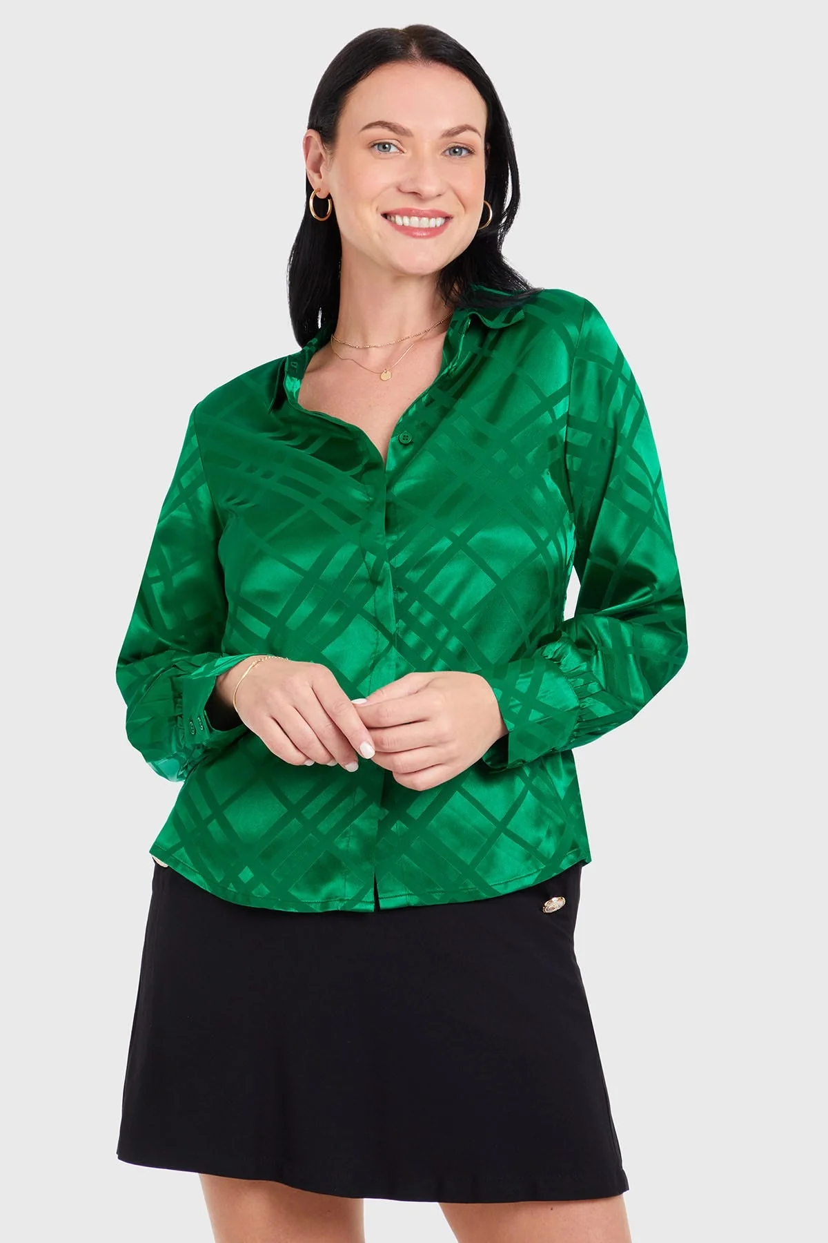 Blusa Mujer Con Textura Verde - Image 4