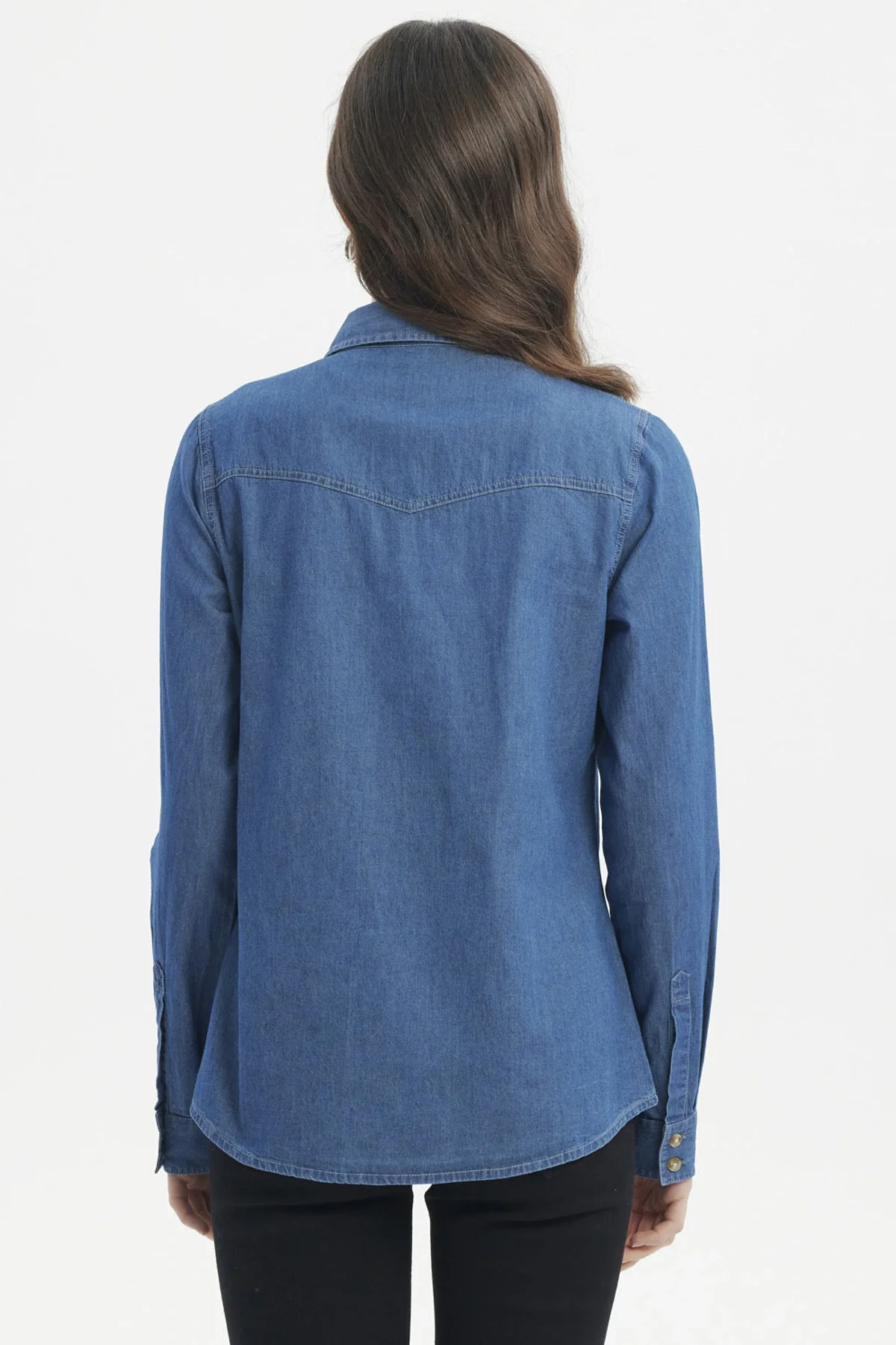 Blusa Mujer Cortes Azul - Image 3