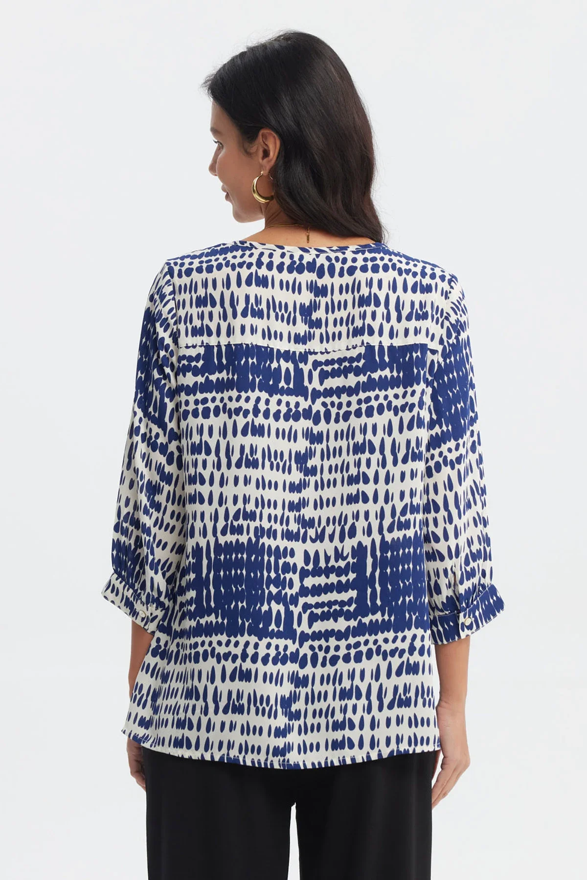 Blusa Mujer Crep Lisa Crudo - Image 3