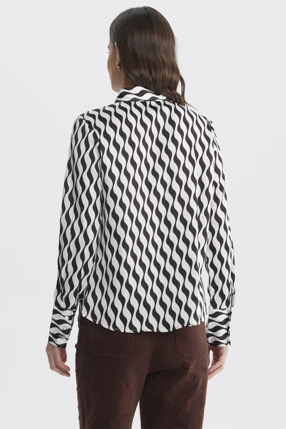 Blusa Mujer Cuello Camisero Blanco - Image 3
