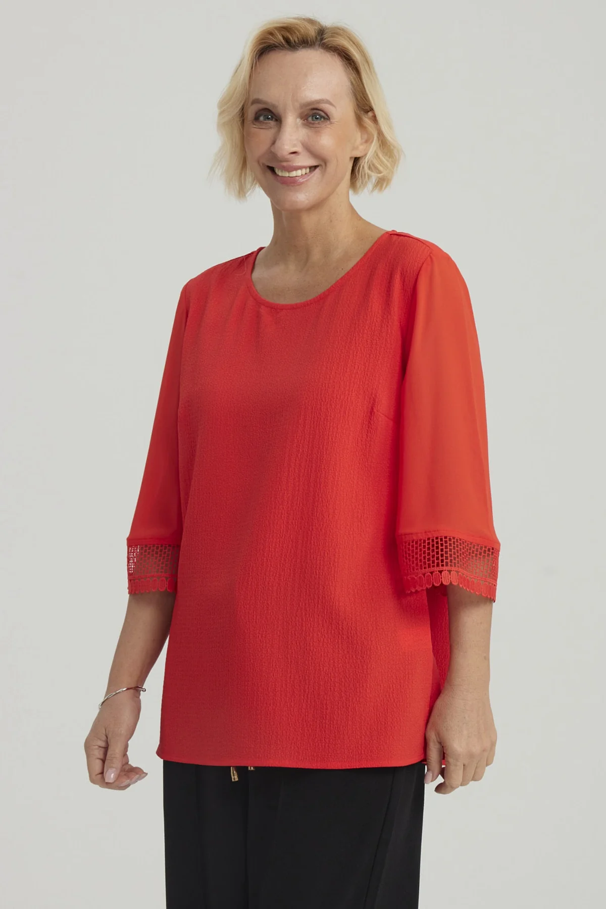 Blusa Mujer Lisa Rojo - Image 2