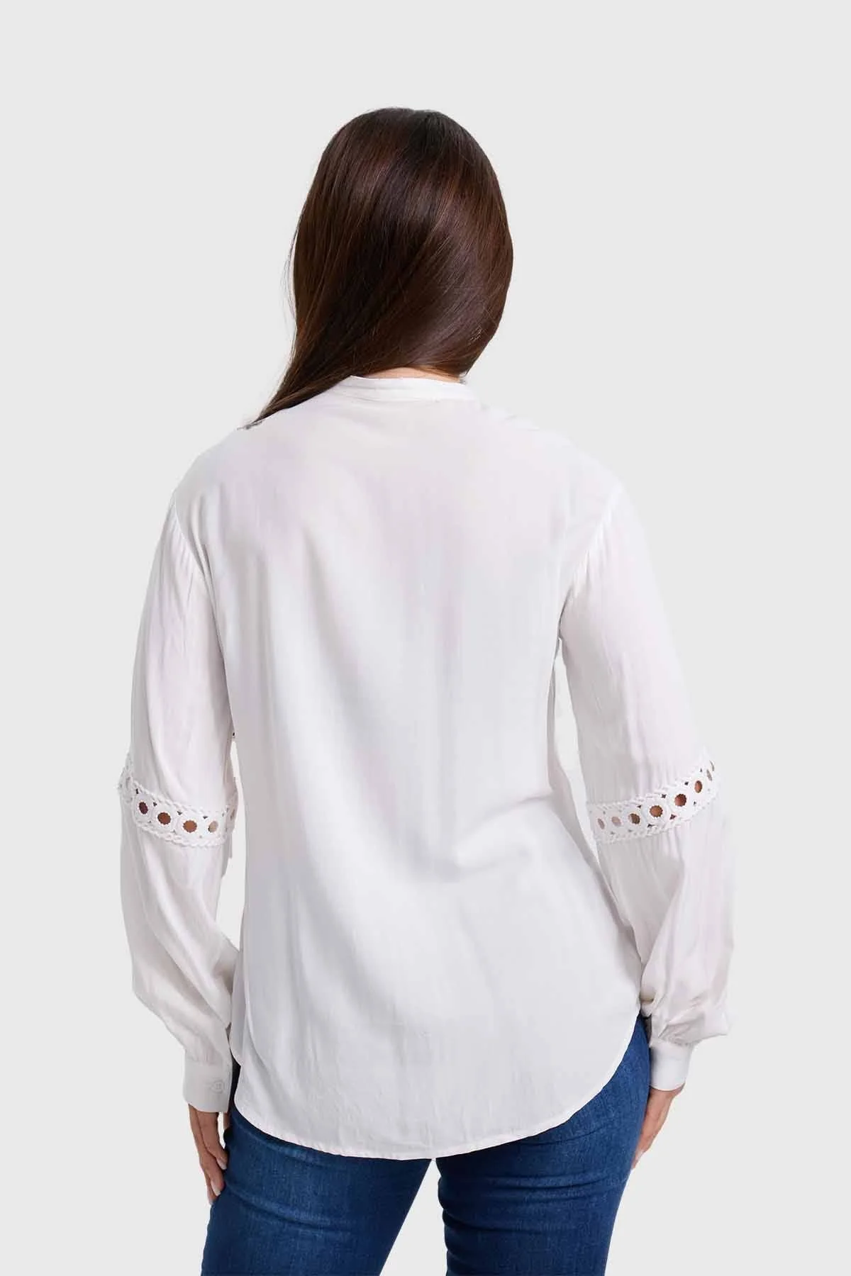 Blusa Mujer Macramé Crudo - Image 3