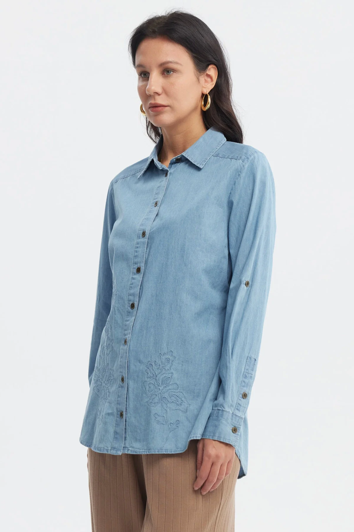 Blusa Mujer Mezclilla Azul Claro - Image 2
