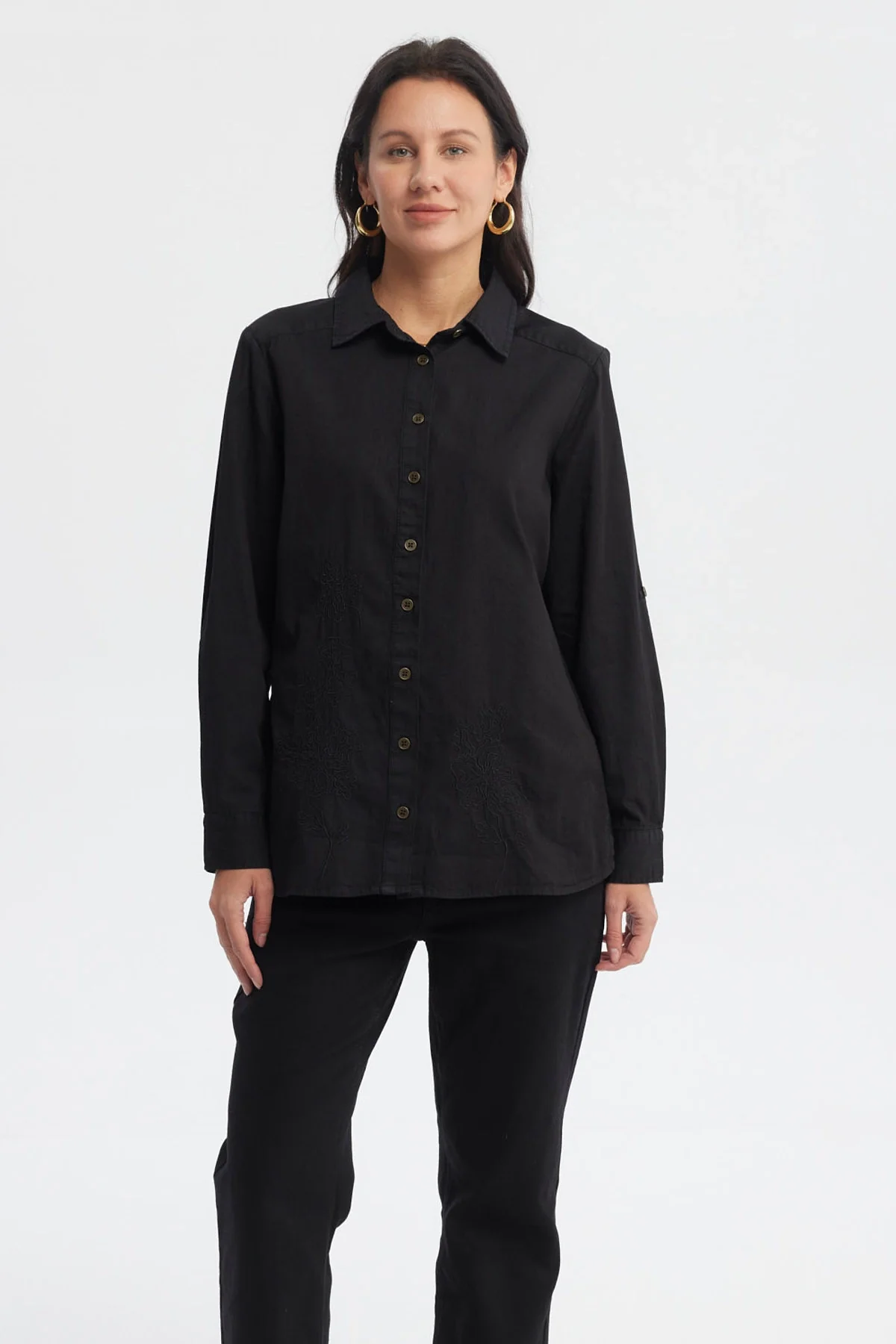 Blusa Mujer Mezclilla Negro