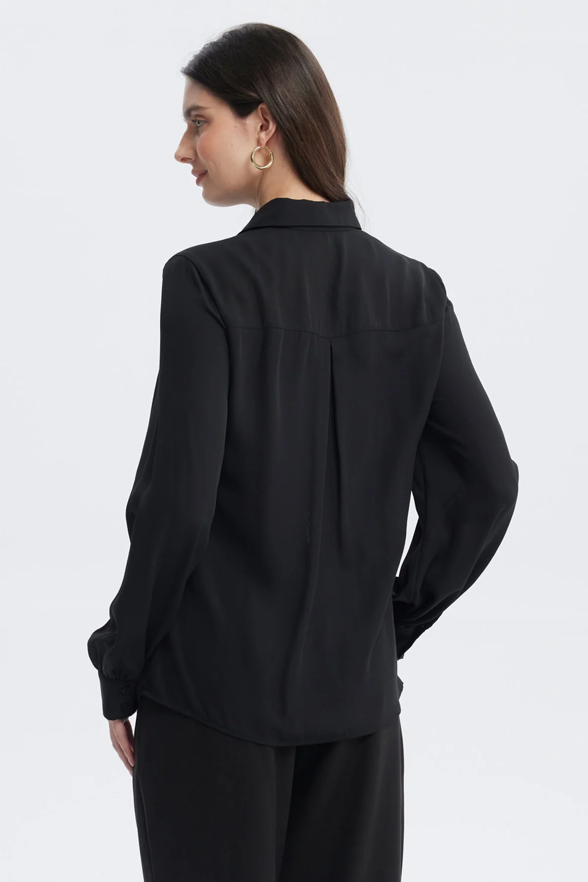 Blusa Mujer Pinzas Delanteras Negro - Image 3