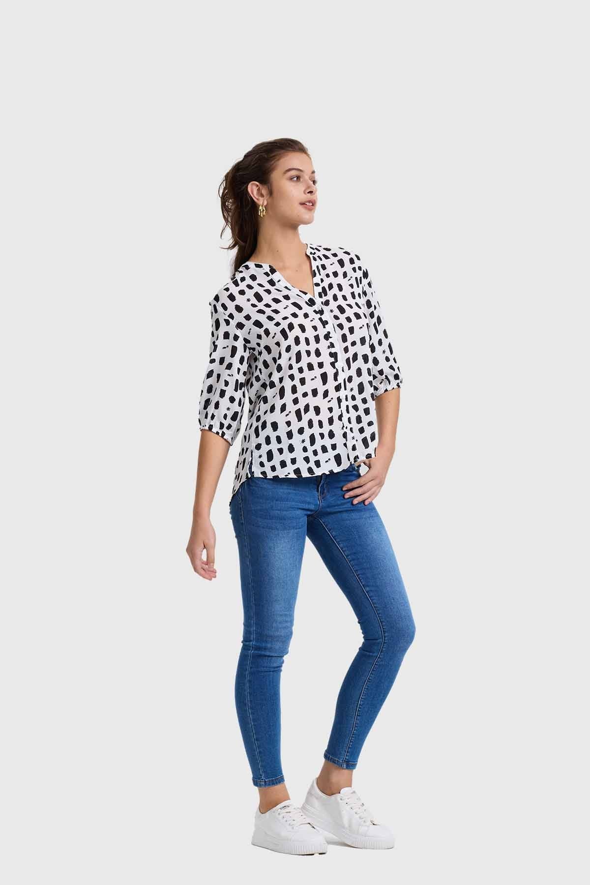 Blusa Mujer Print Crudo - Image 4