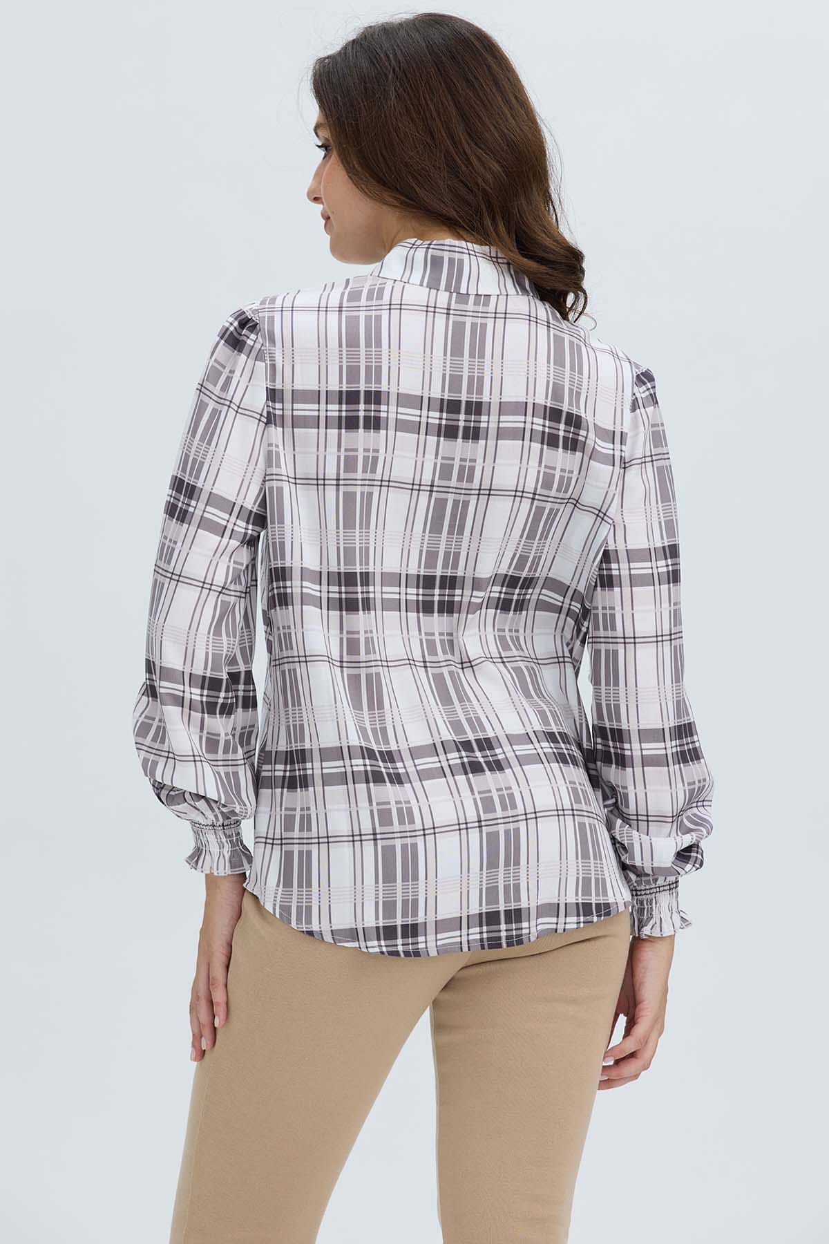 Blusa Mujer Puño Elasticado Crudo - Image 3