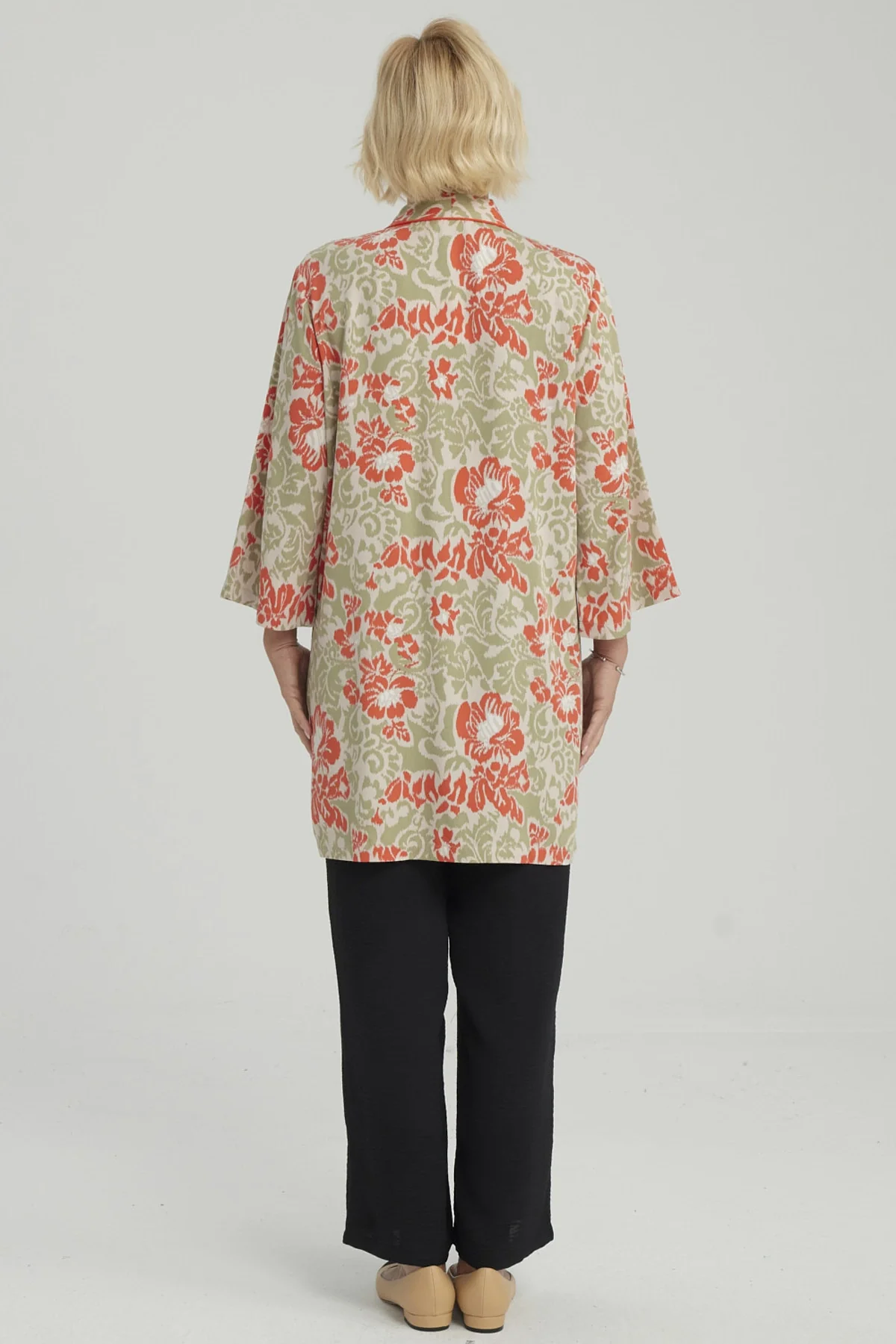 Blusa Mujer Roll Up Verde Claro - Image 3
