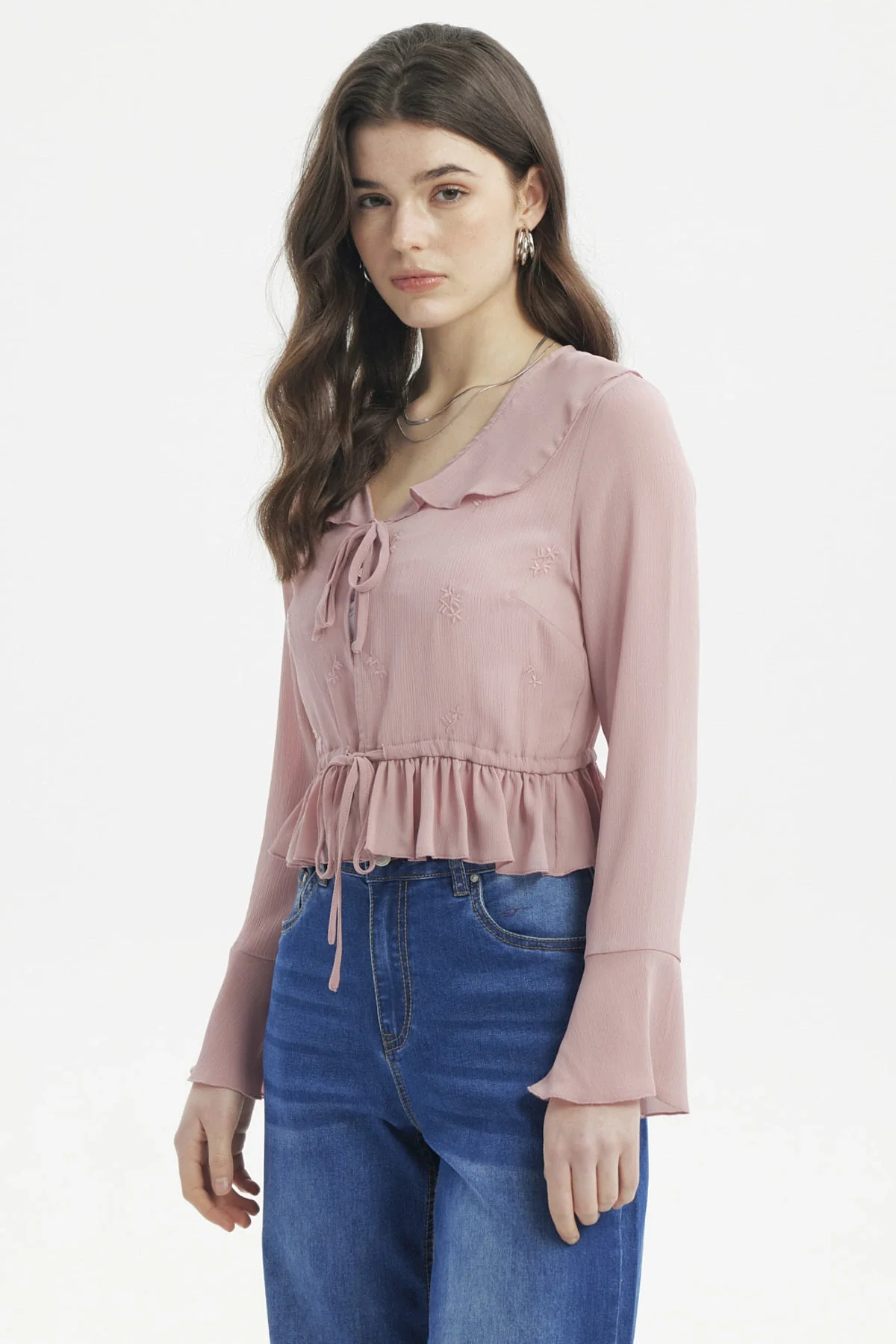 Blusa Mujer Slim Flare Palo Rosa - Image 2