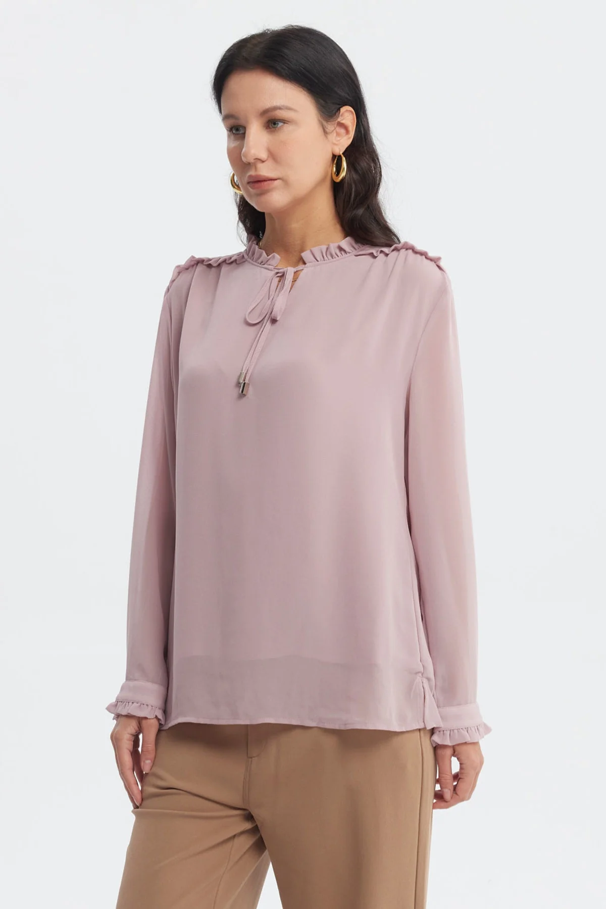 Blusa Mujer Slim Malva - Image 2