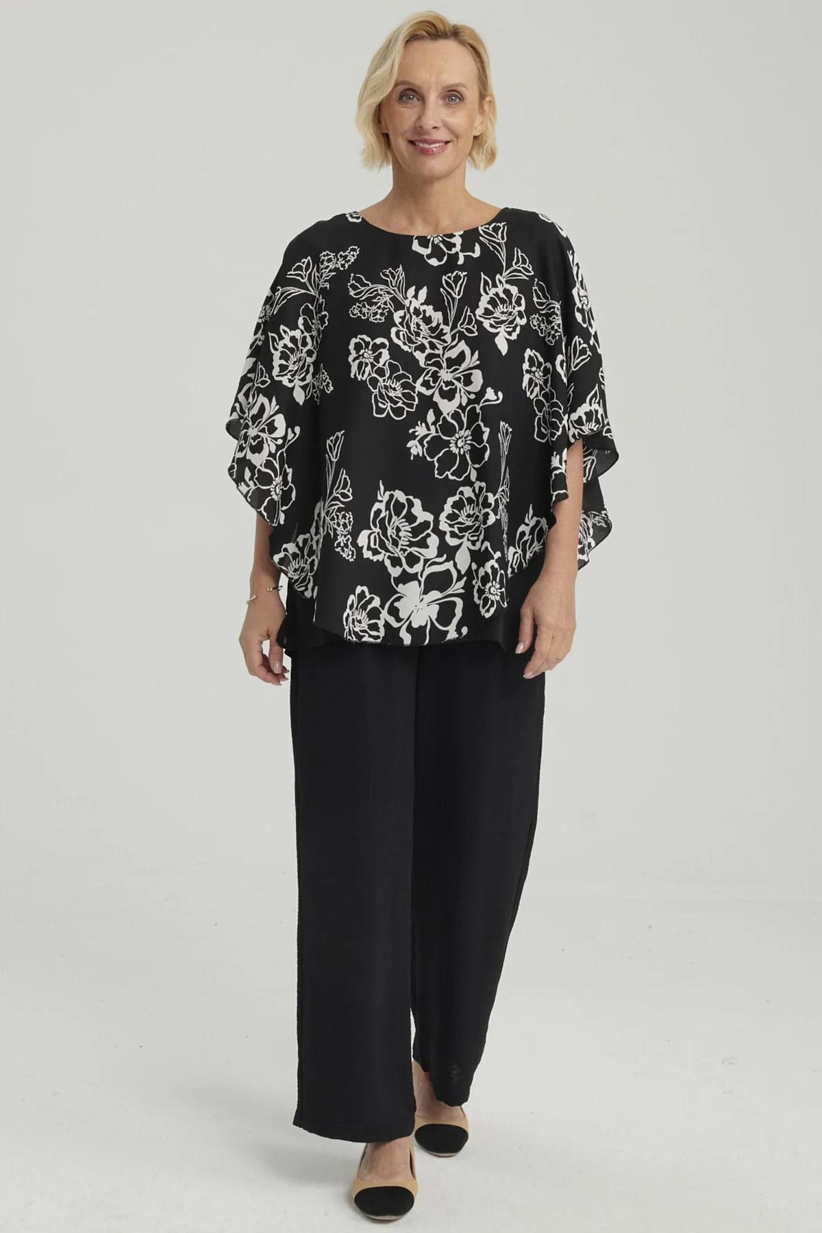 Blusa Mujer Túnica Peto Crep Negro - Image 4