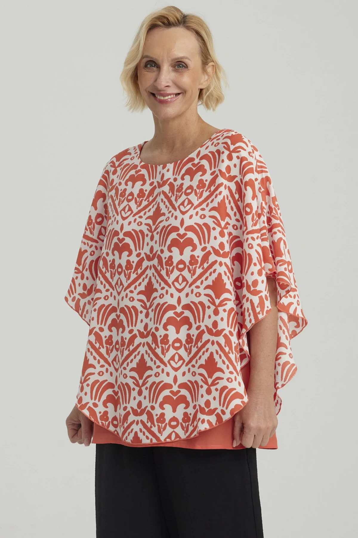 Blusa Mujer Túnica Peto Crep Terracota - Image 2