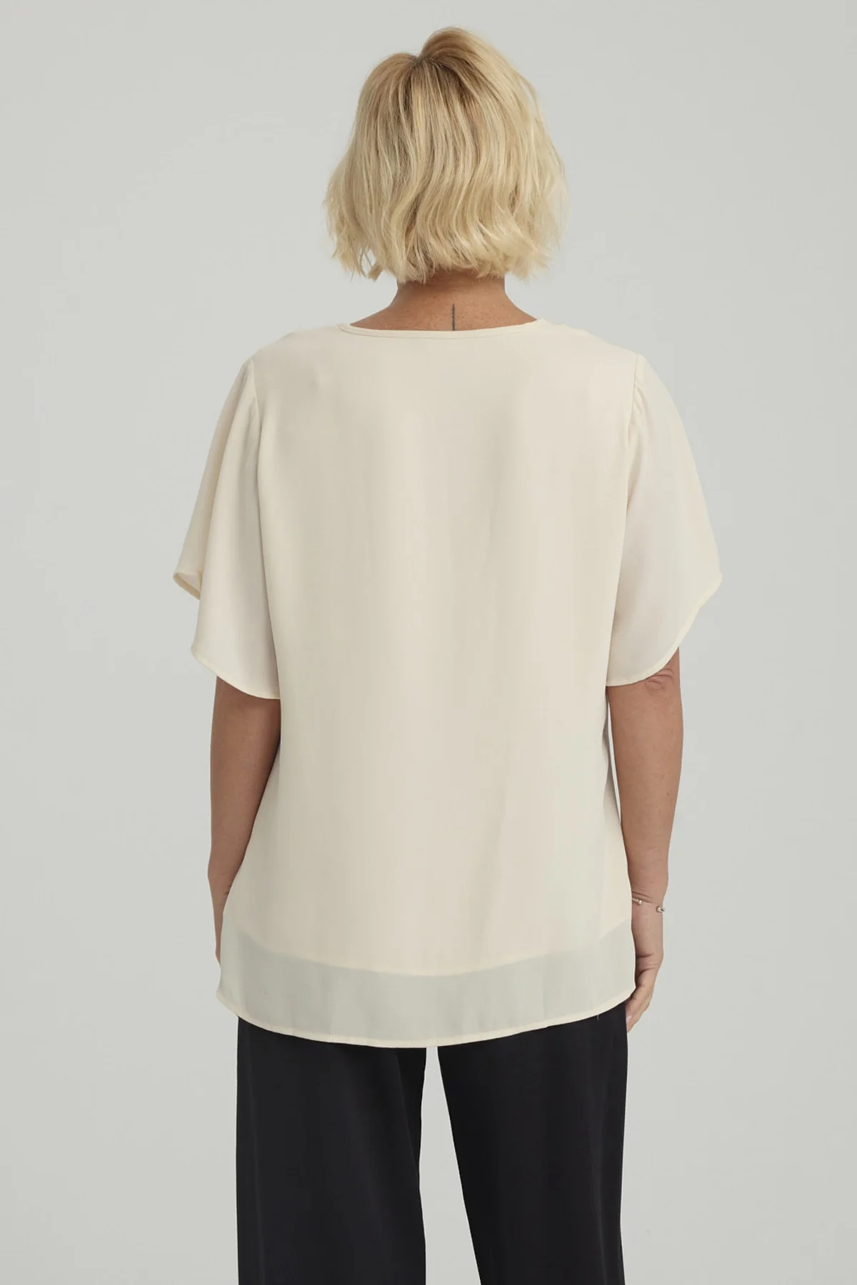 Blusa Mujer Vuelos Beige Claro - Image 3