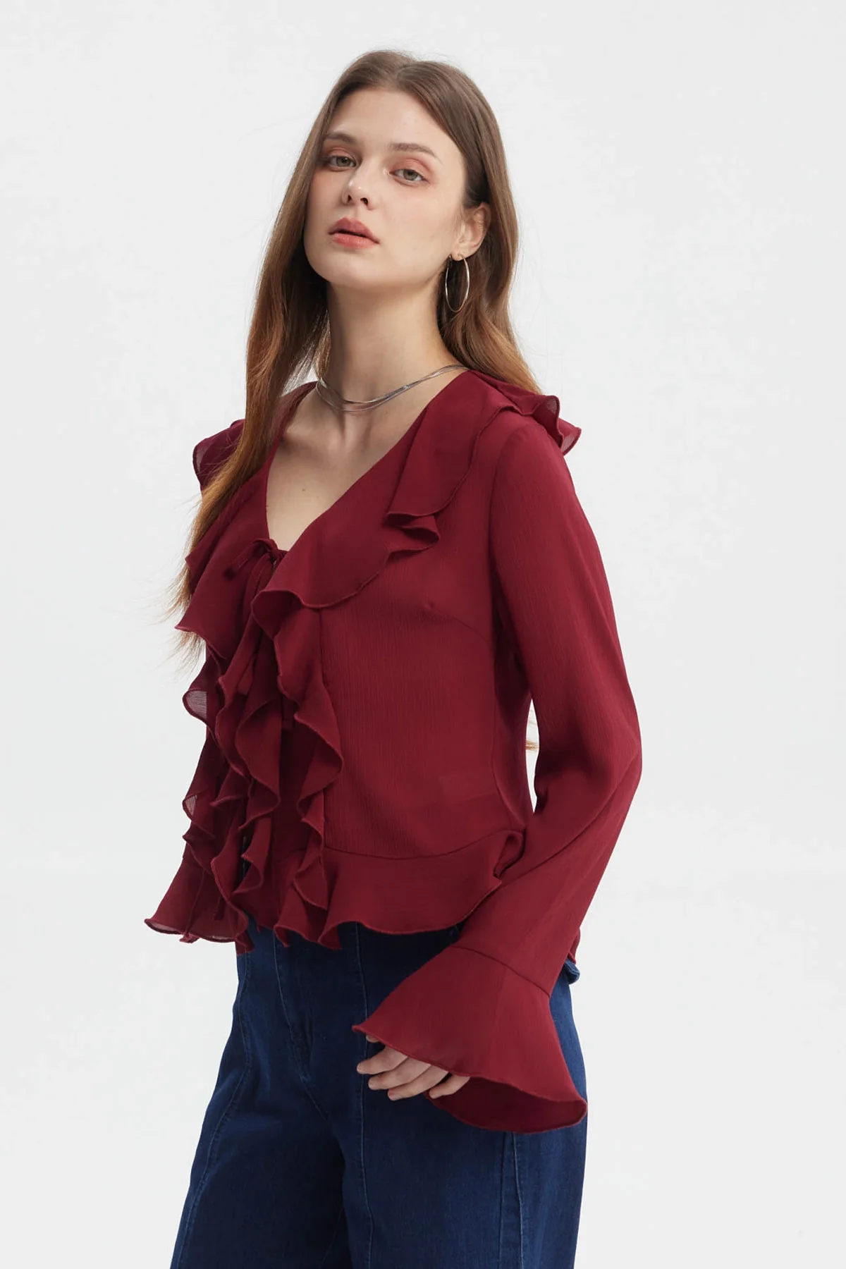 Blusa Mujer Vuelos Rojo - Image 2