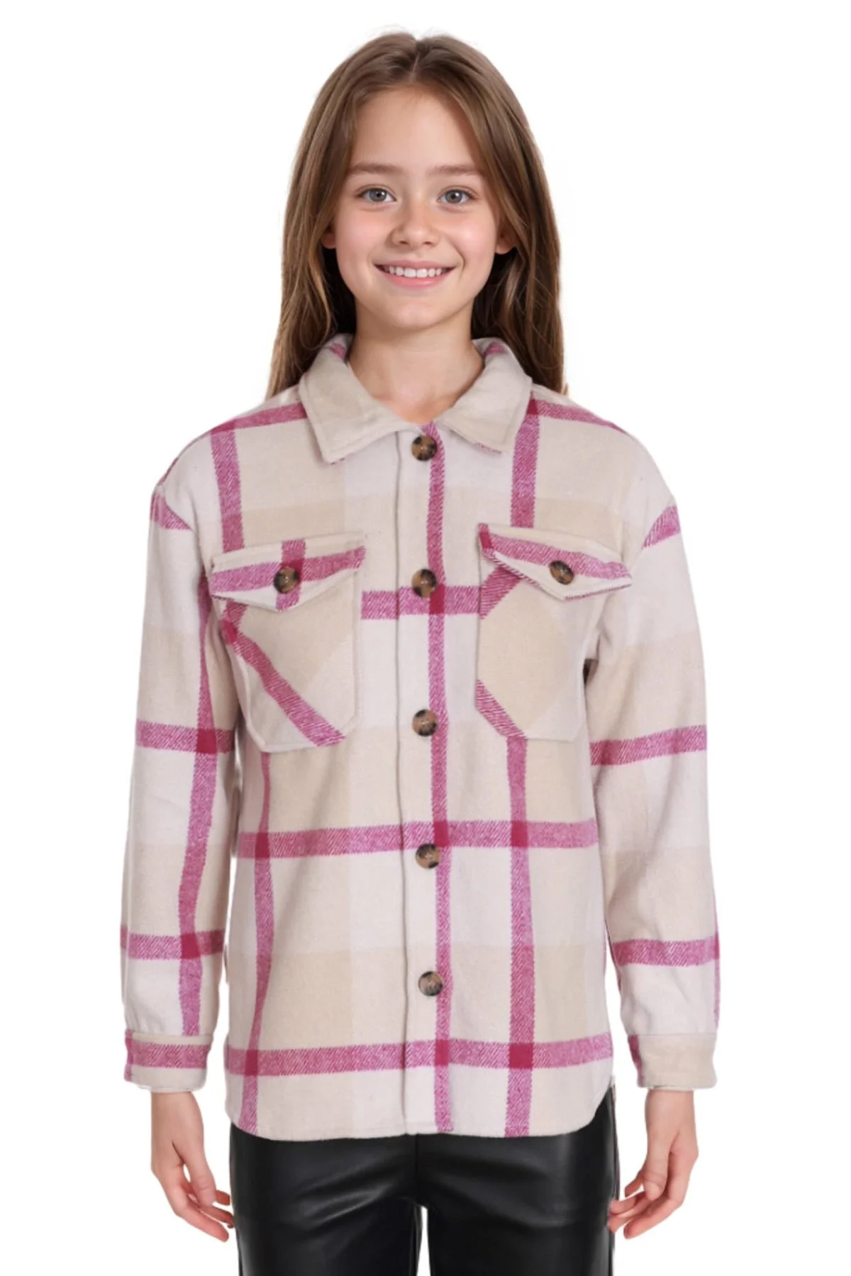 Blusa Niña Cotelé Polar Interior Beige