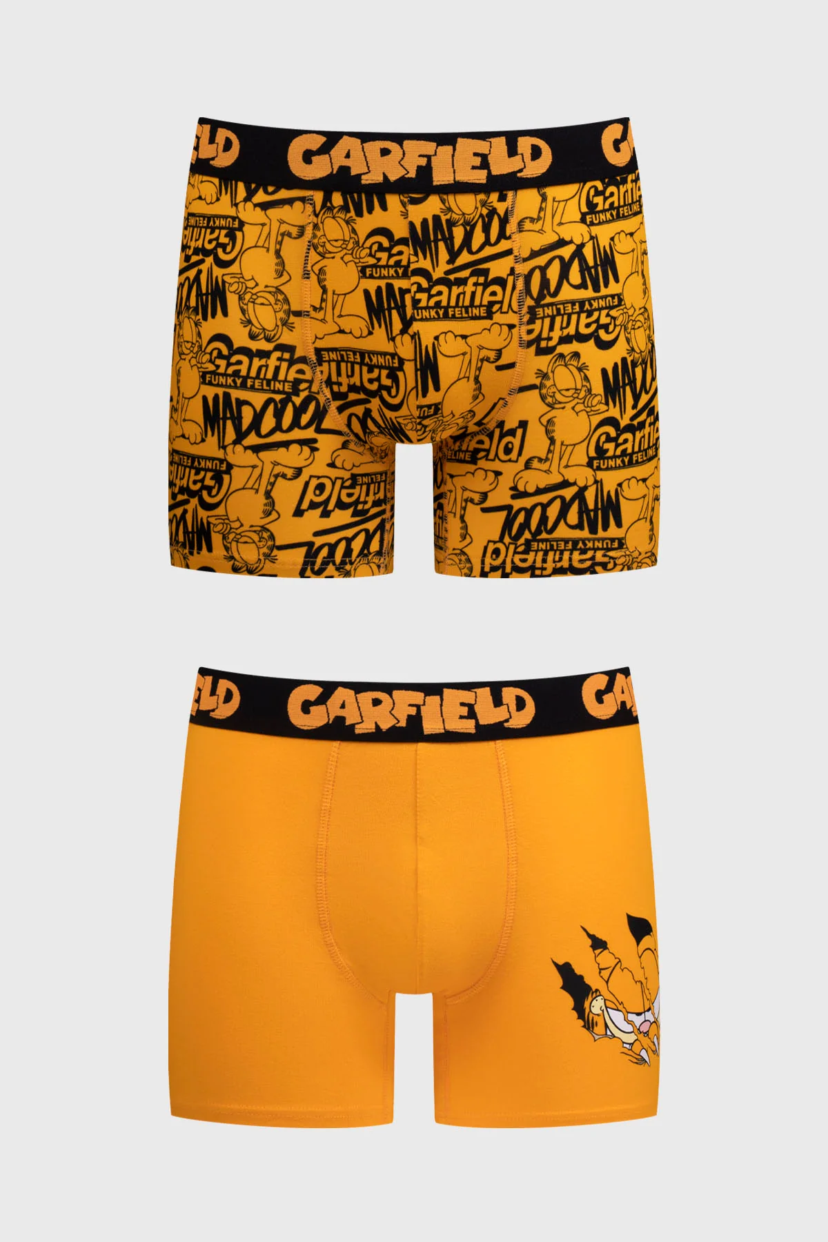 Boxer Hombre Bipack Garfield Naranjo
