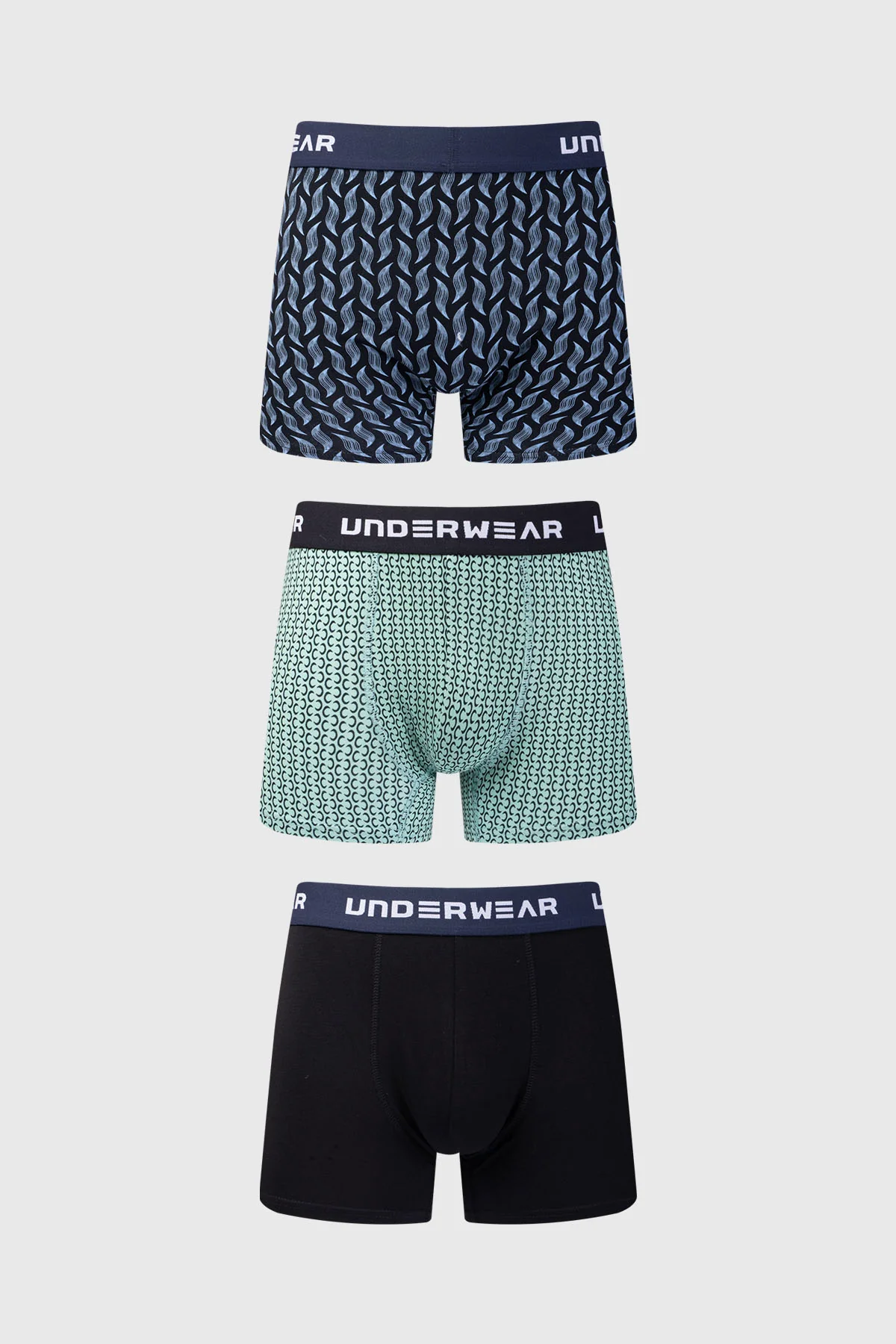 Boxer Hombre Tripack Full Negro