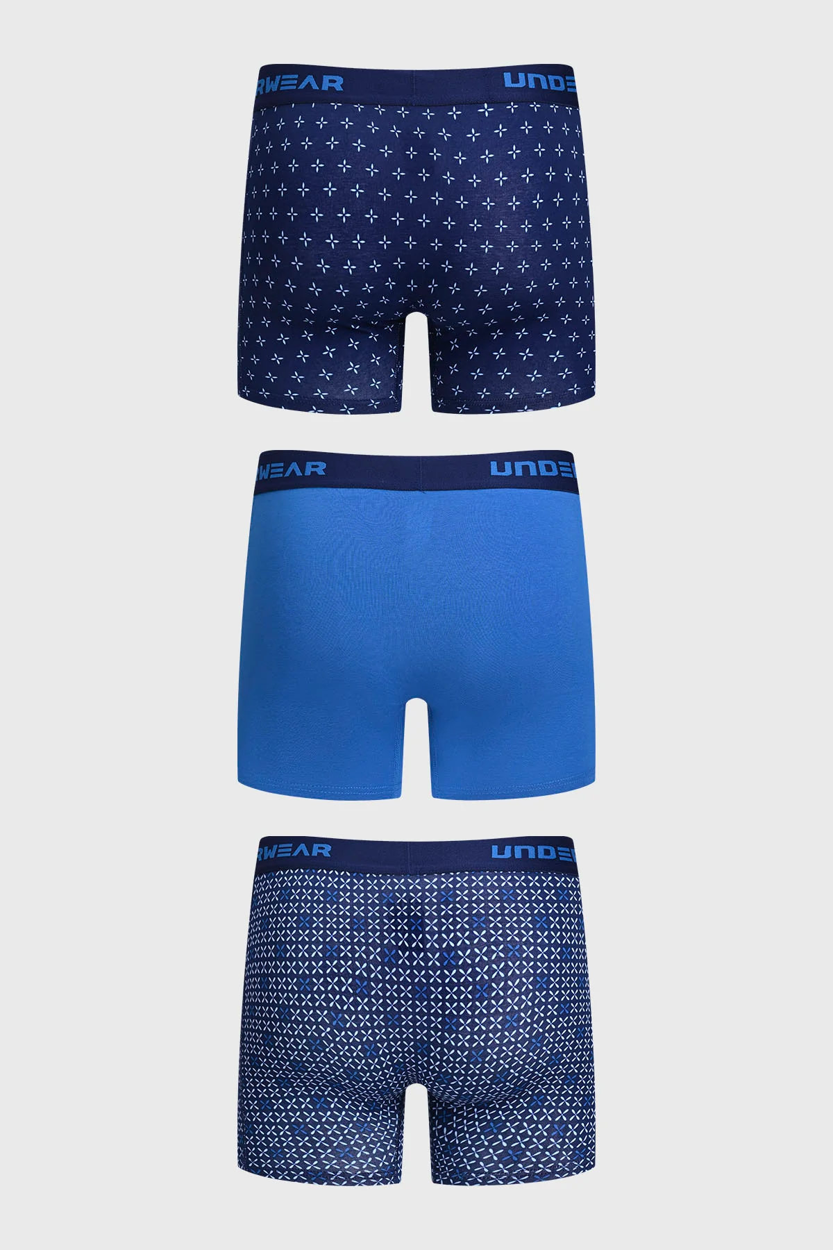 Boxer Hombre Tripack Largo Azul - Image 2