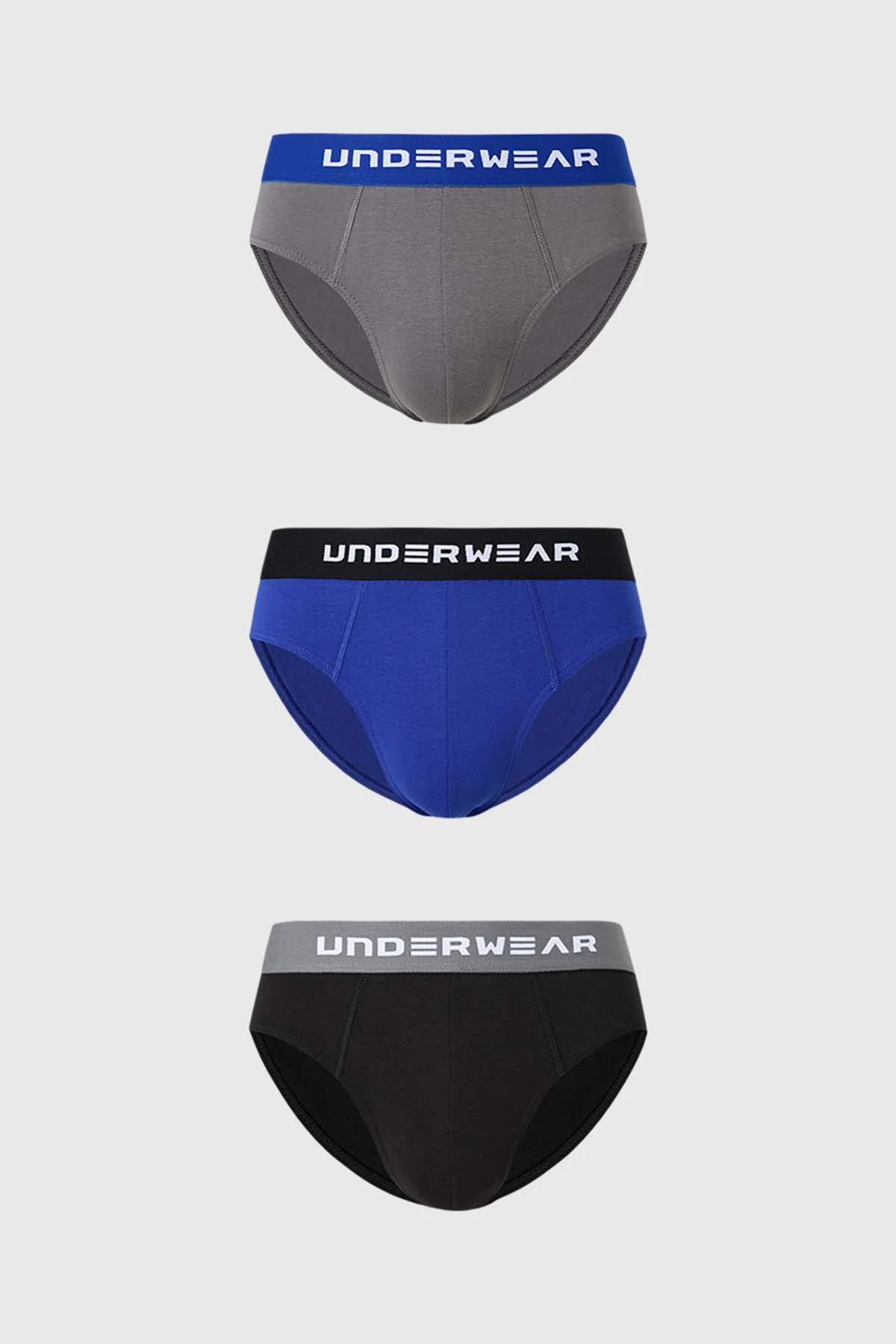 Boxer Hombre Tripack Liso Azul
