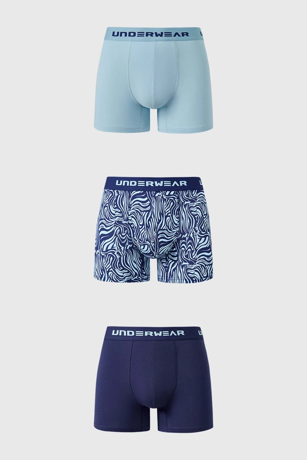 Boxer Hombre Tripack Liso Calipso