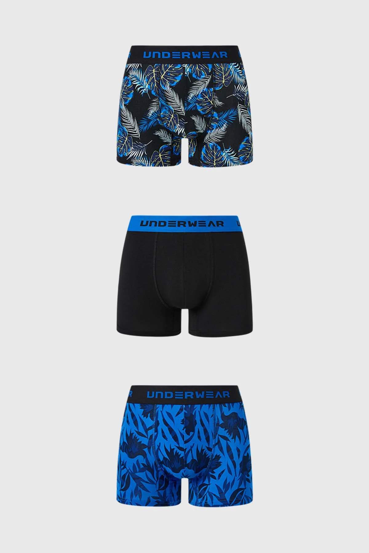 Boxer Hombre Tripack Liso Negro