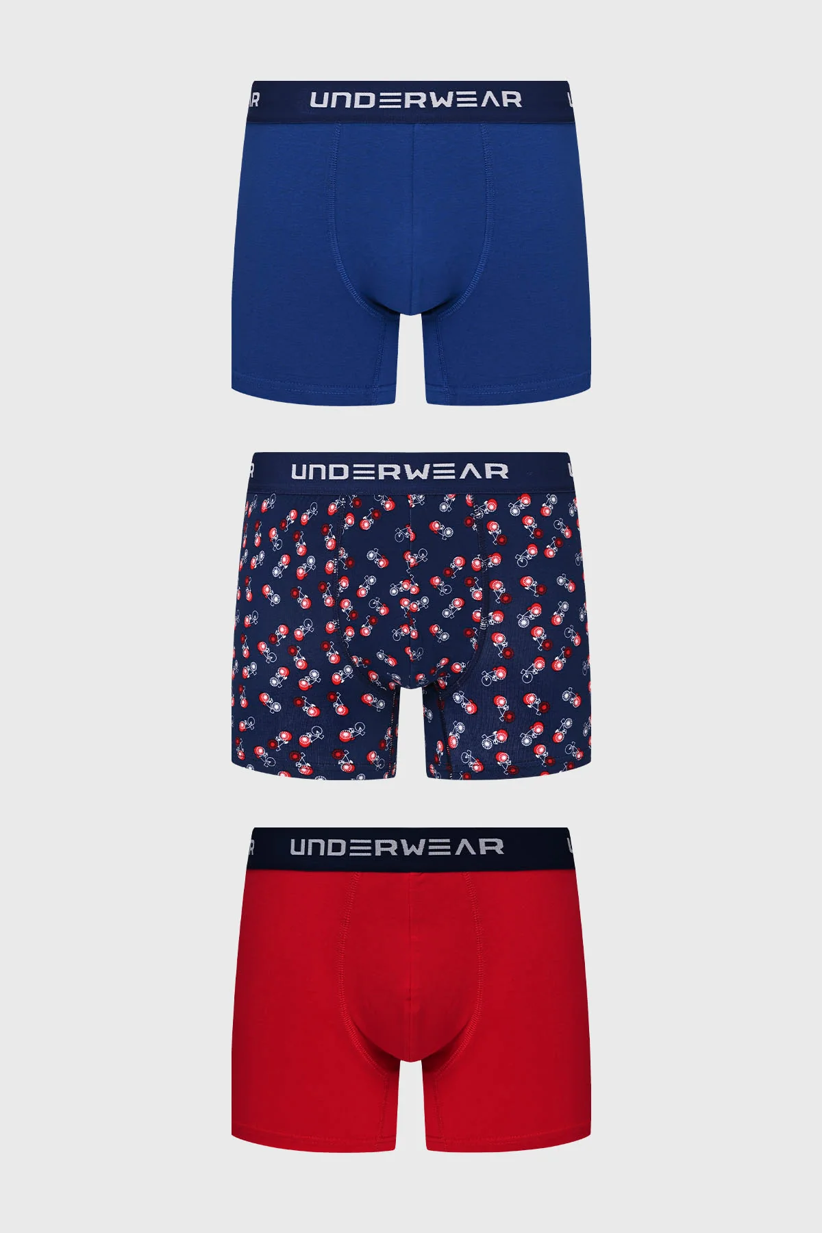 Boxer Hombre Tripack Liso Rojo