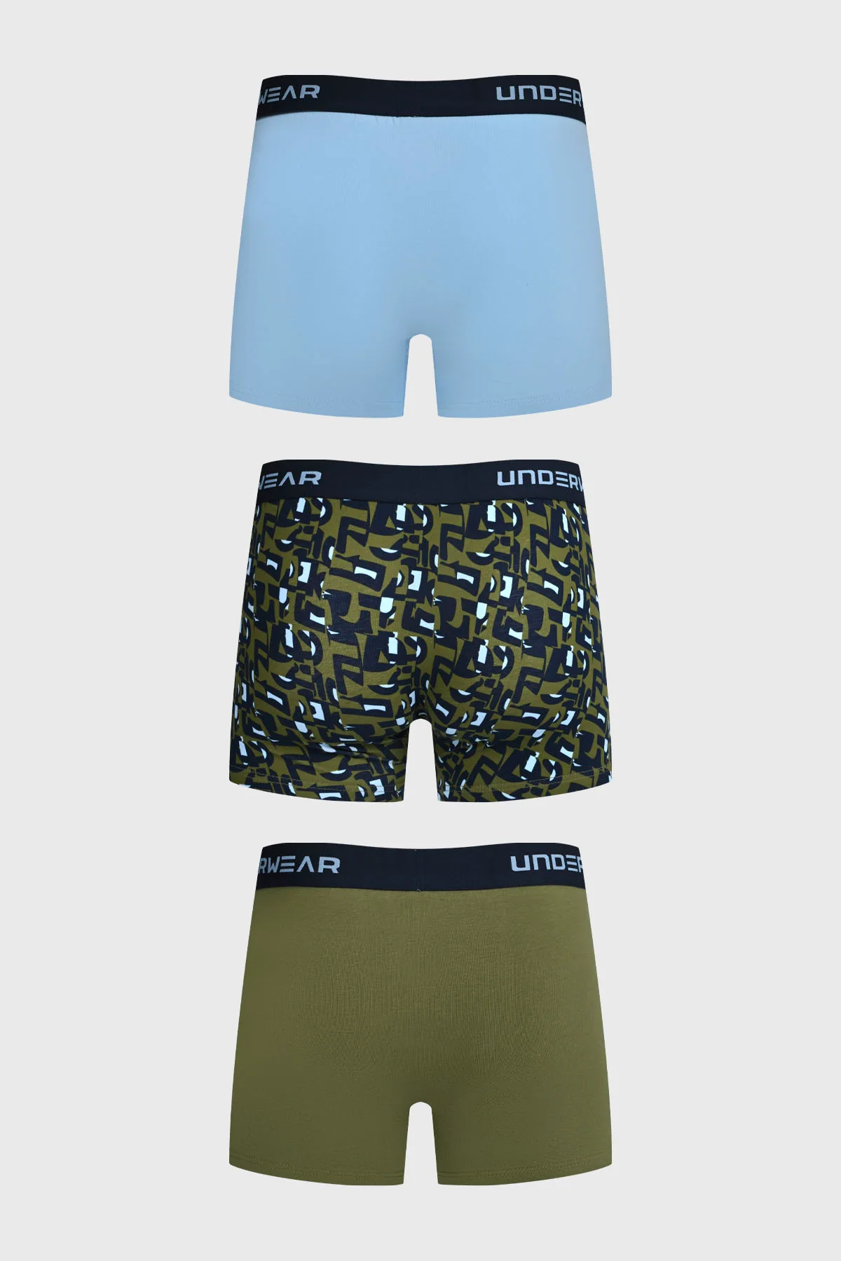 Boxer Hombre Tripack Liso Verde - Image 2