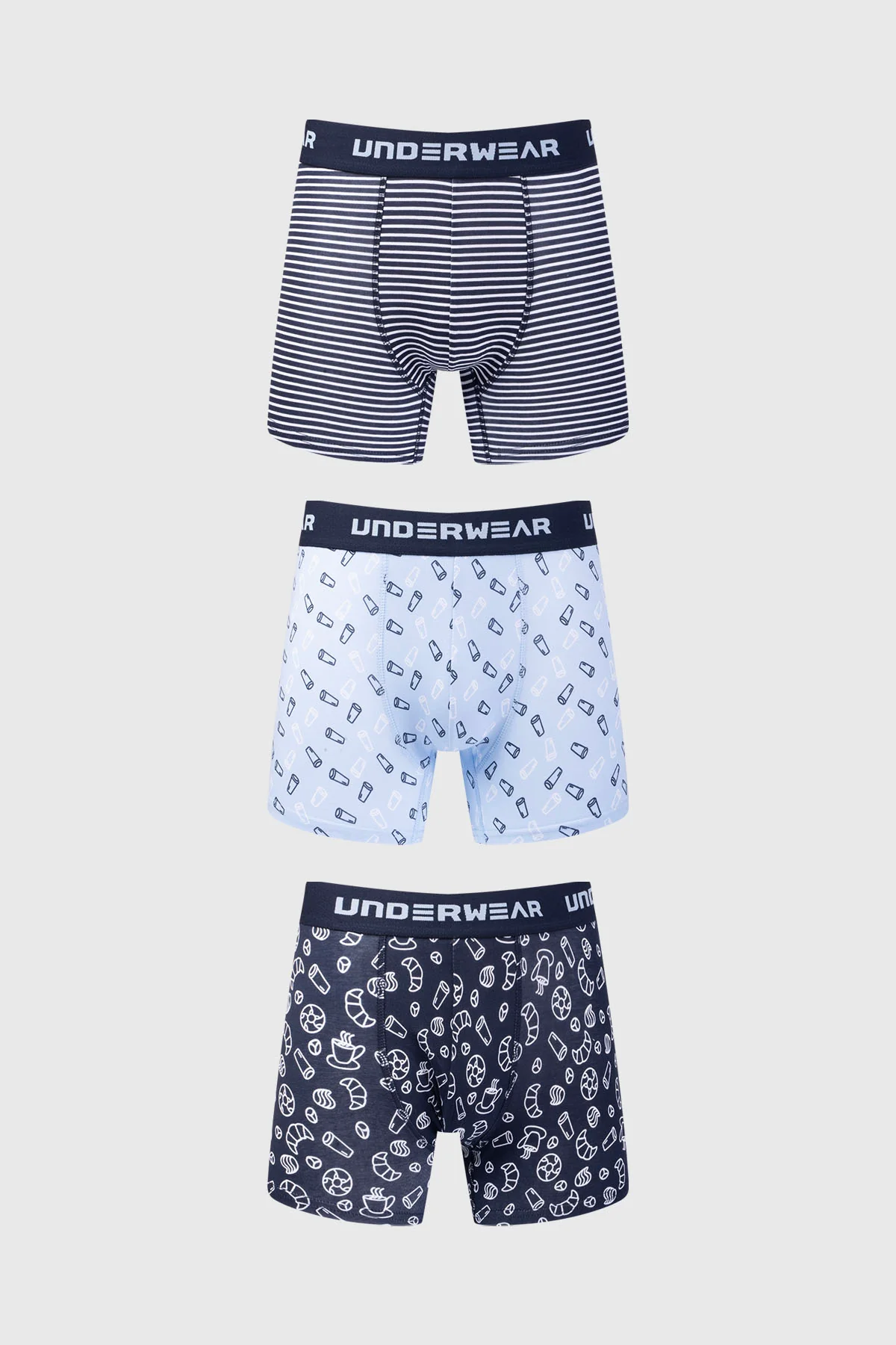 Boxer Hombre Tripack Rapport Azul Marino