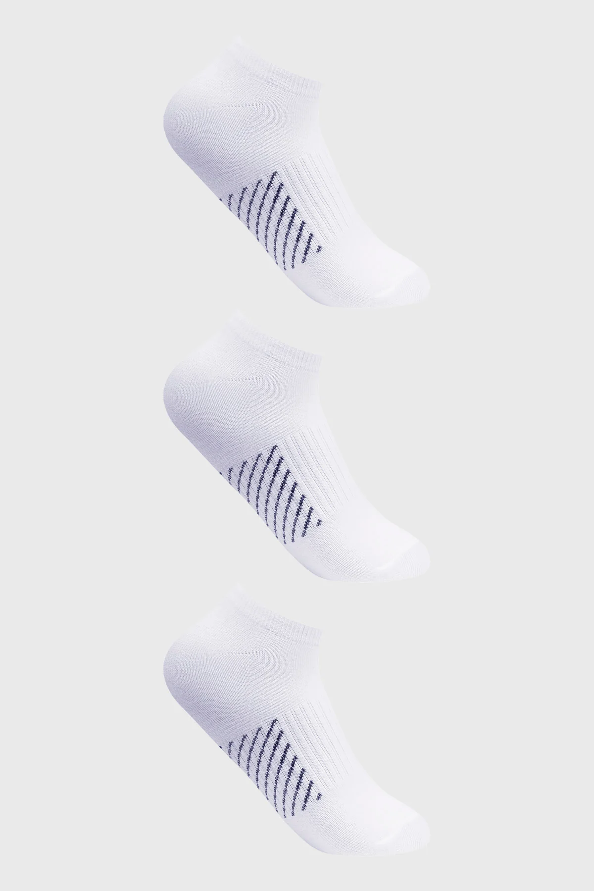 Calceta Deportiva Mujer Tripack Blanco