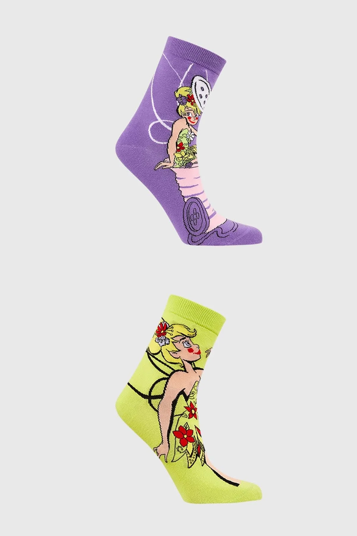 Calcetín Mujer Tinkerbell Morado