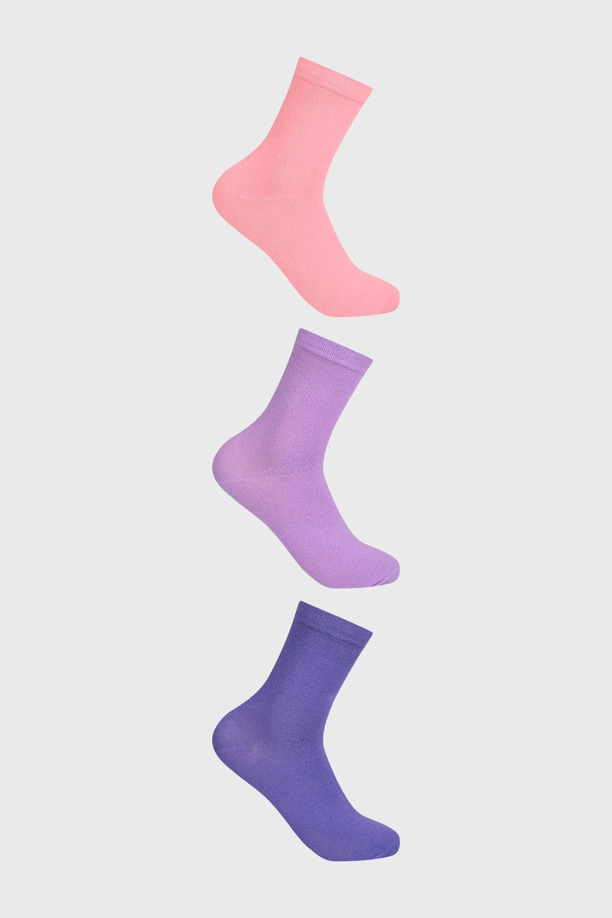 Calcetín Mujer Tripack Violeta
