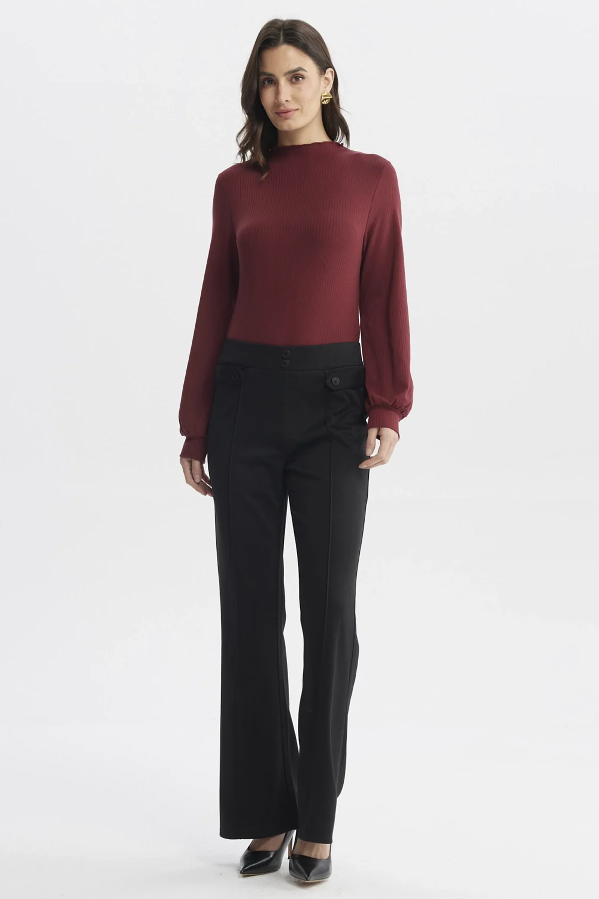 Calza Mujer Leve Flare Negro - Image 4