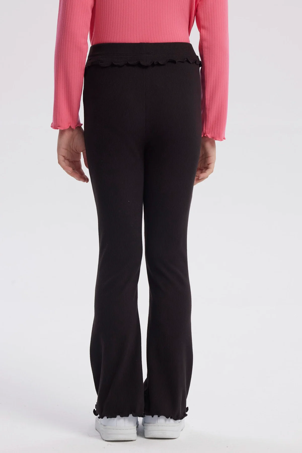 Calza Niña Flare Rib Negro - Image 3
