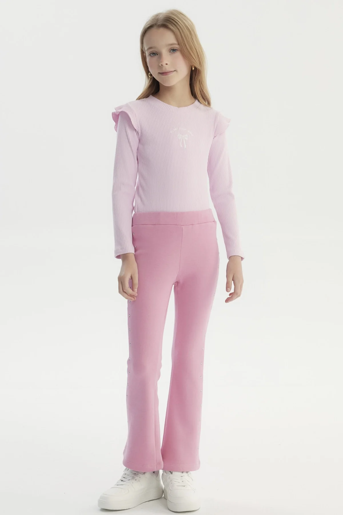 Calza Niña Leve Flare Rosado - Image 4