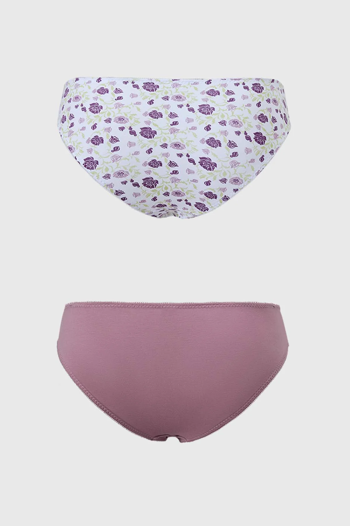 Calzón Mujer Bikini Liso Estampado Blanco - Image 2