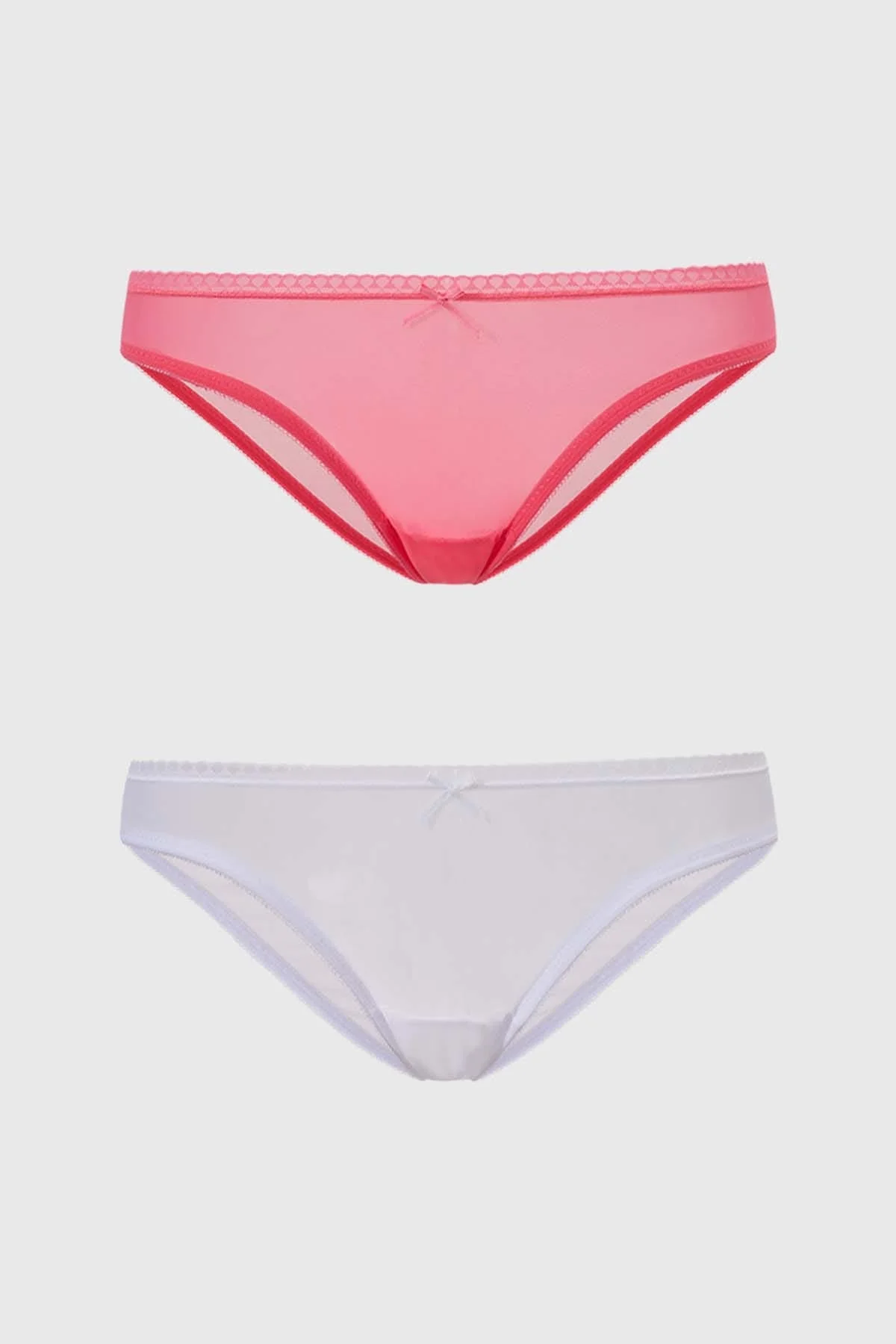 Calzón Mujer Bipack Bikini Detalle Mesh Rosa - Image 2