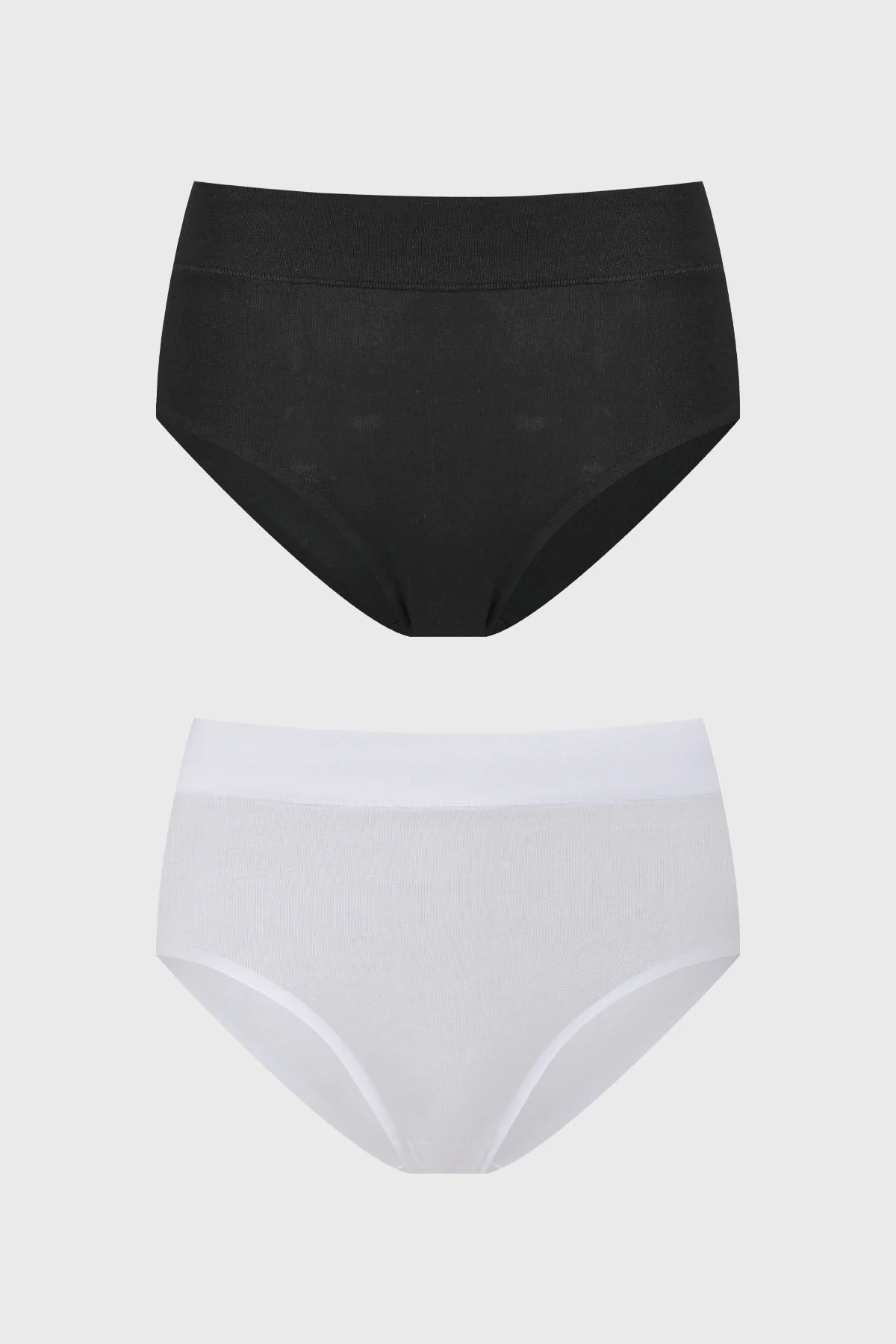 Calzón Mujer Bipack Tiro Alto Algodón Blanco