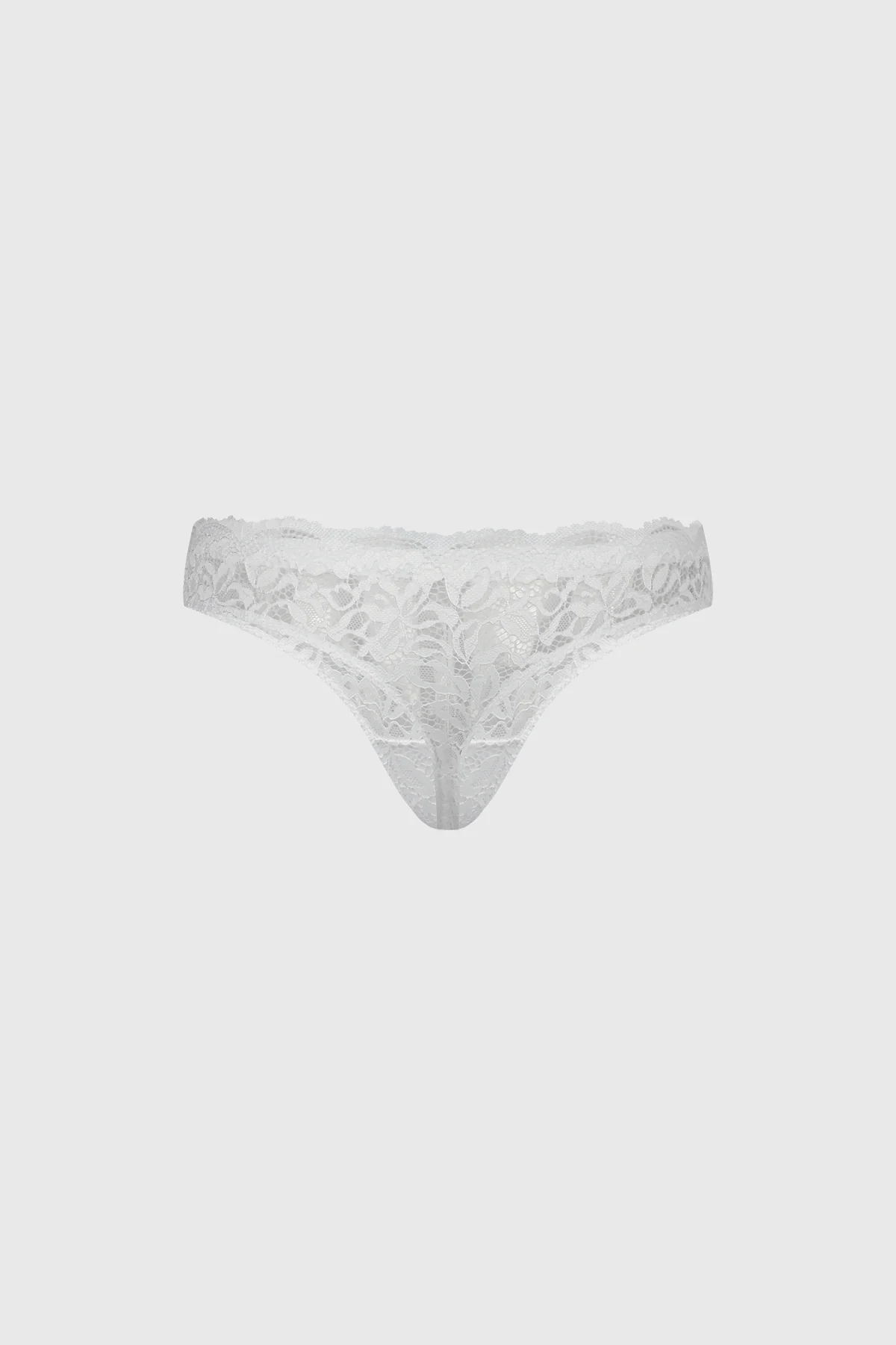 Calzón Mujer Colaless Con Encaje Pretina Blanco - Image 2